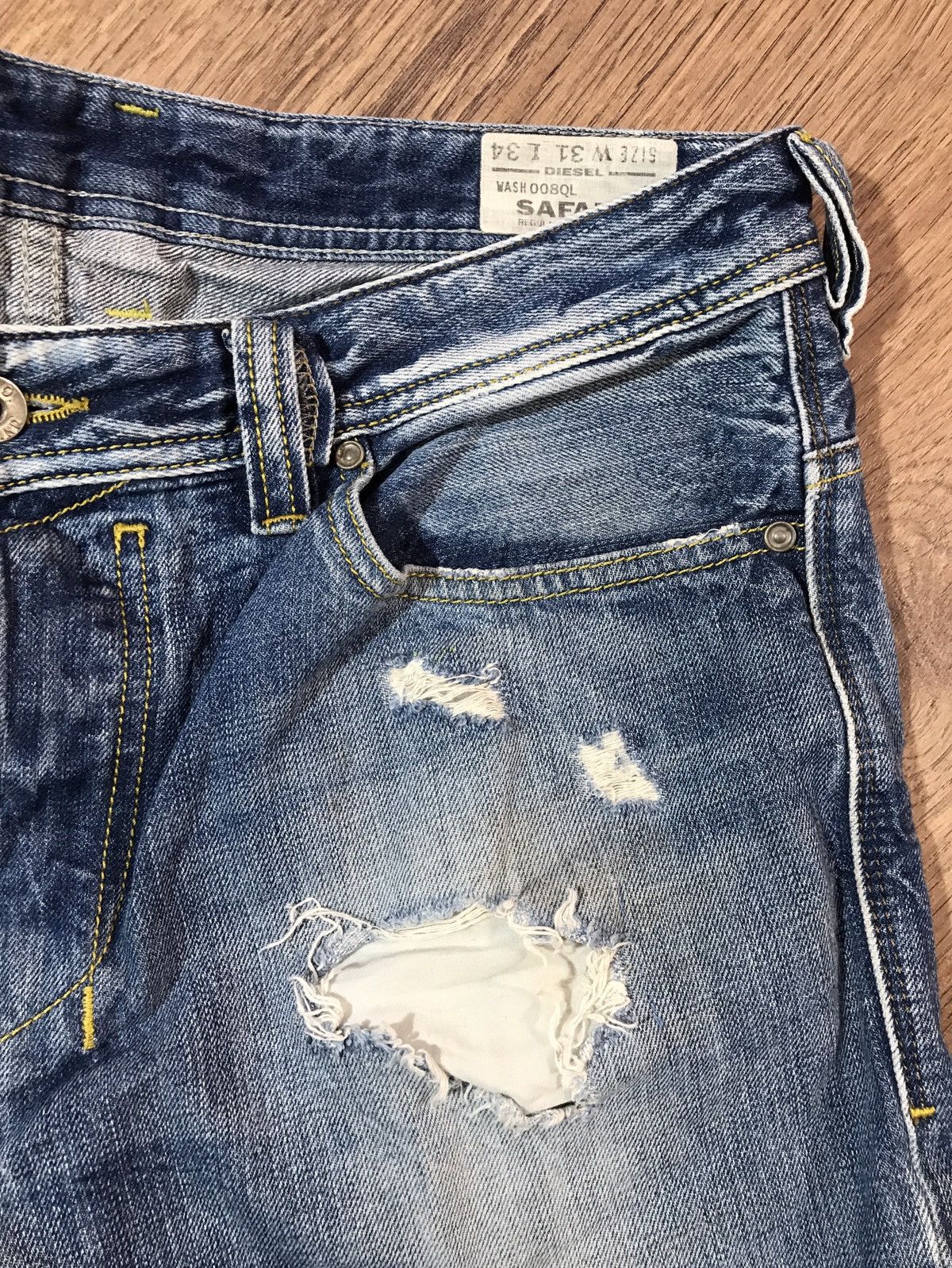 Diesel × Vintage Vintage Diesel Safado distressed denim pants jeans Size US 31 - 5 Thumbnail