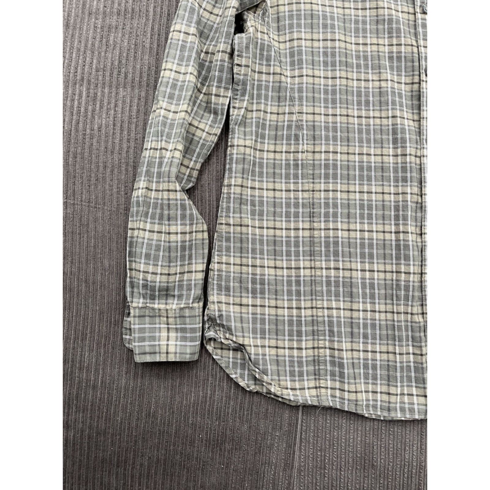 John Varvatos John Varvatos Men Plaid Shirt Size M Cotton Long Sleeve Button-Up Casual Shirt Size US M / EU 48-50 / 2 - 6 Thumbnail