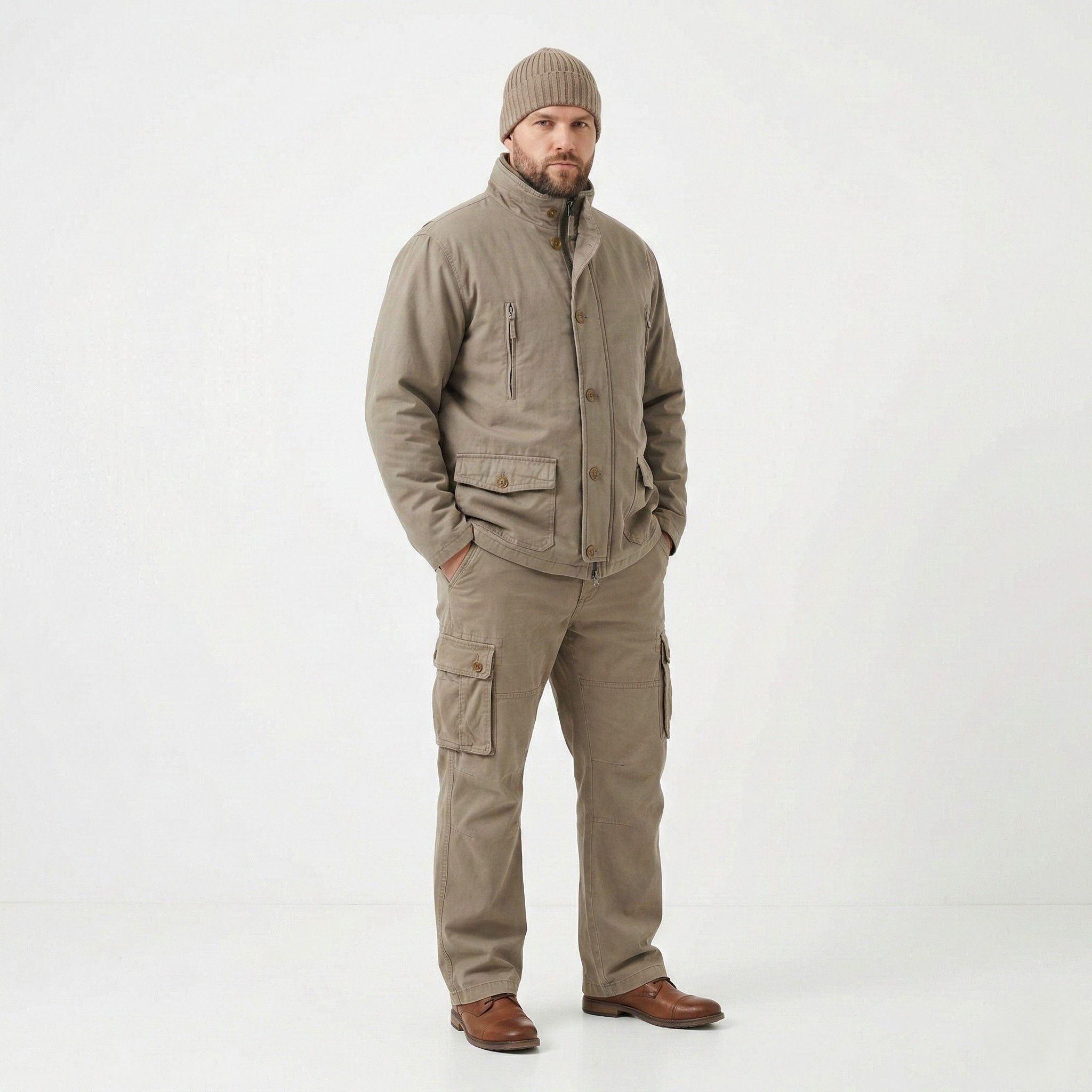Schott Schott NYC Men XL Jacket Khaki Cotton Military Gear 3909 Size US XL / EU 56 / 4 - 1 Thumbnail