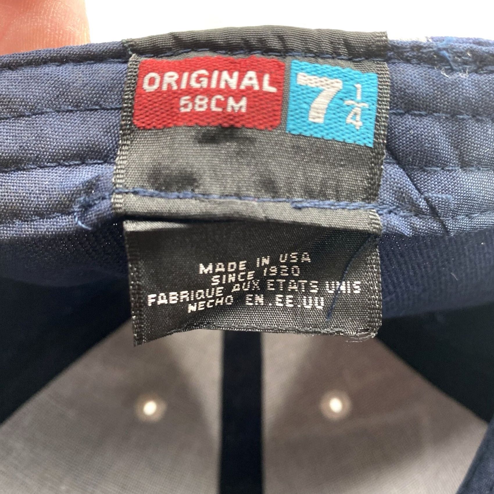 MLB VTG Original MLB All Over Logo Baseball Cap Hat Navy Blue Sz 7 1/4 Size ONE SIZE - 4 Thumbnail