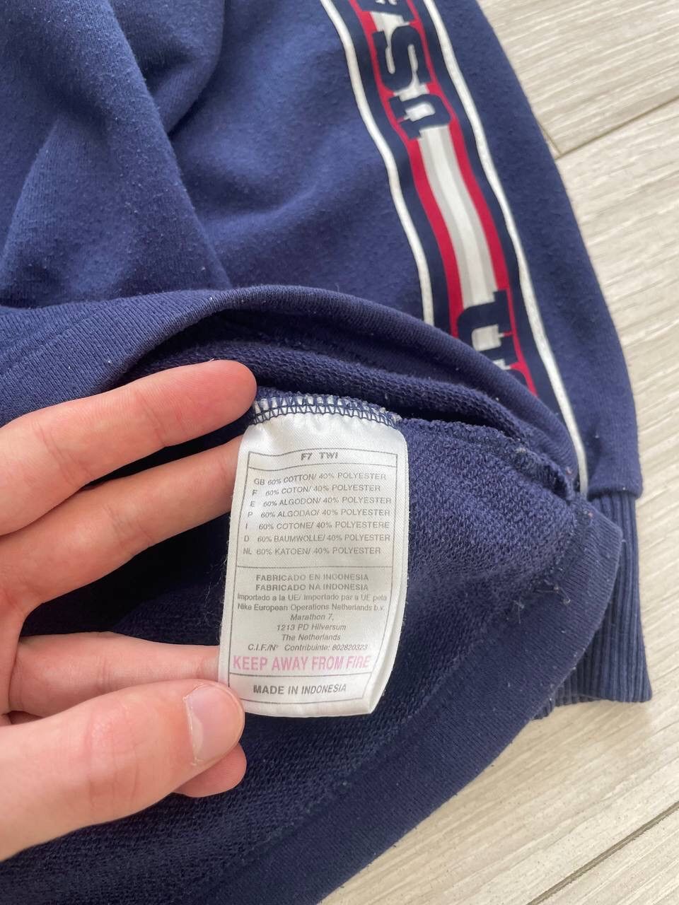 Nike × Vintage Vintage Nike USA 1/4 Zip Sweatshirt Pullover Y2K Size US S / EU 44-46 / 1 - 6 Thumbnail