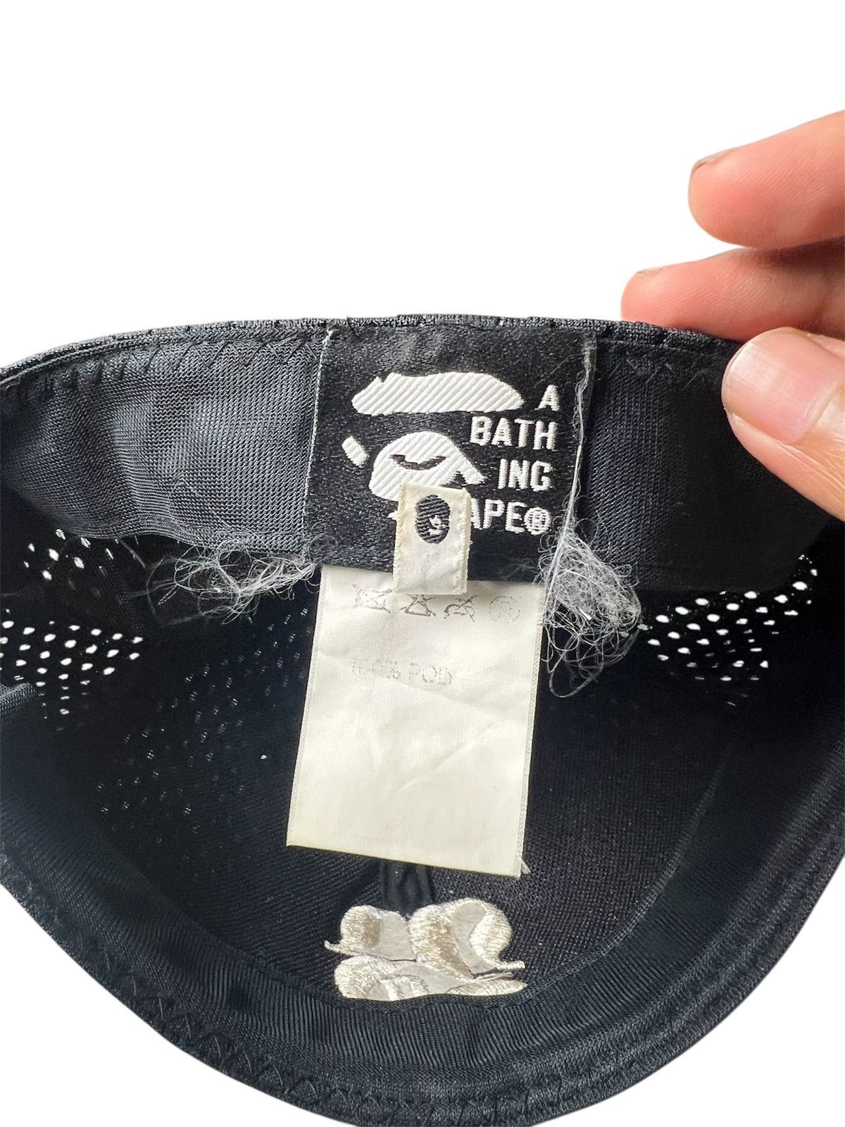 Bape × Vintage Vintage 1990s Bape Full-Mesh Embroidered Fullcap Size ONE SIZE - 5 Thumbnail