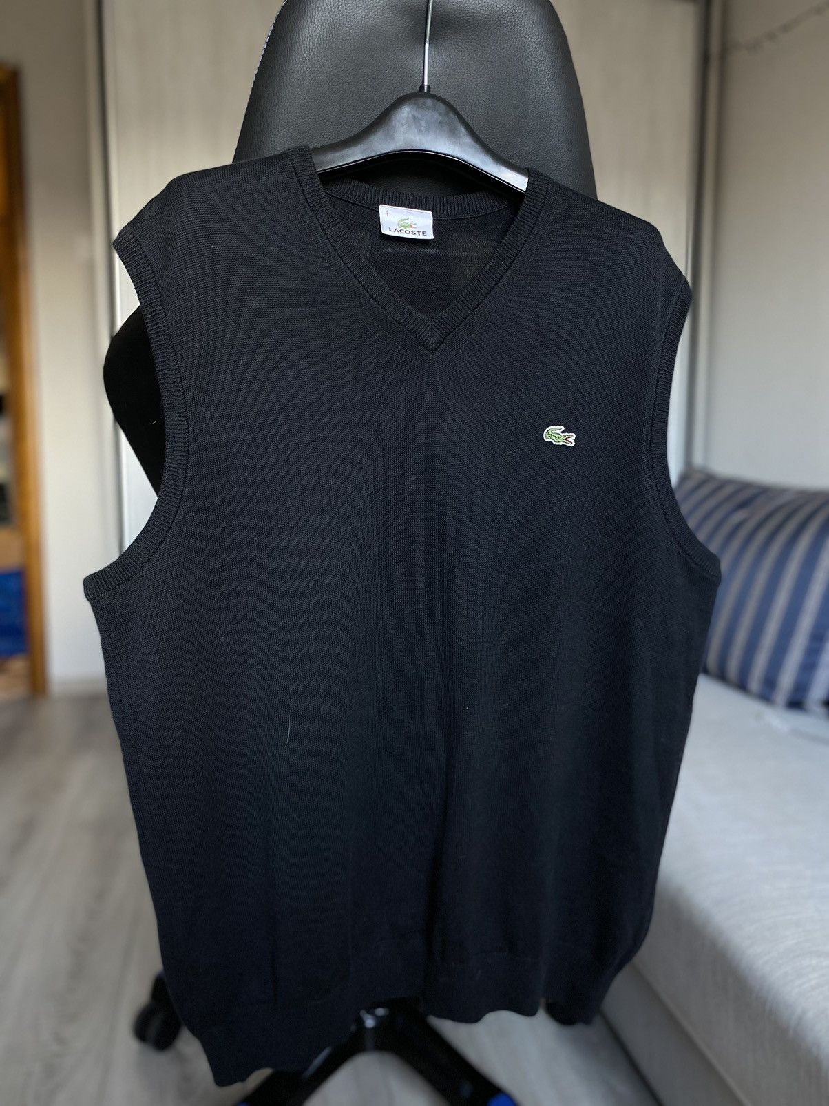 Lacoste × Vintage Lacoste wool vest sleeveless black crocodile Size US M / EU 48-50 / 2 - 1 Thumbnail