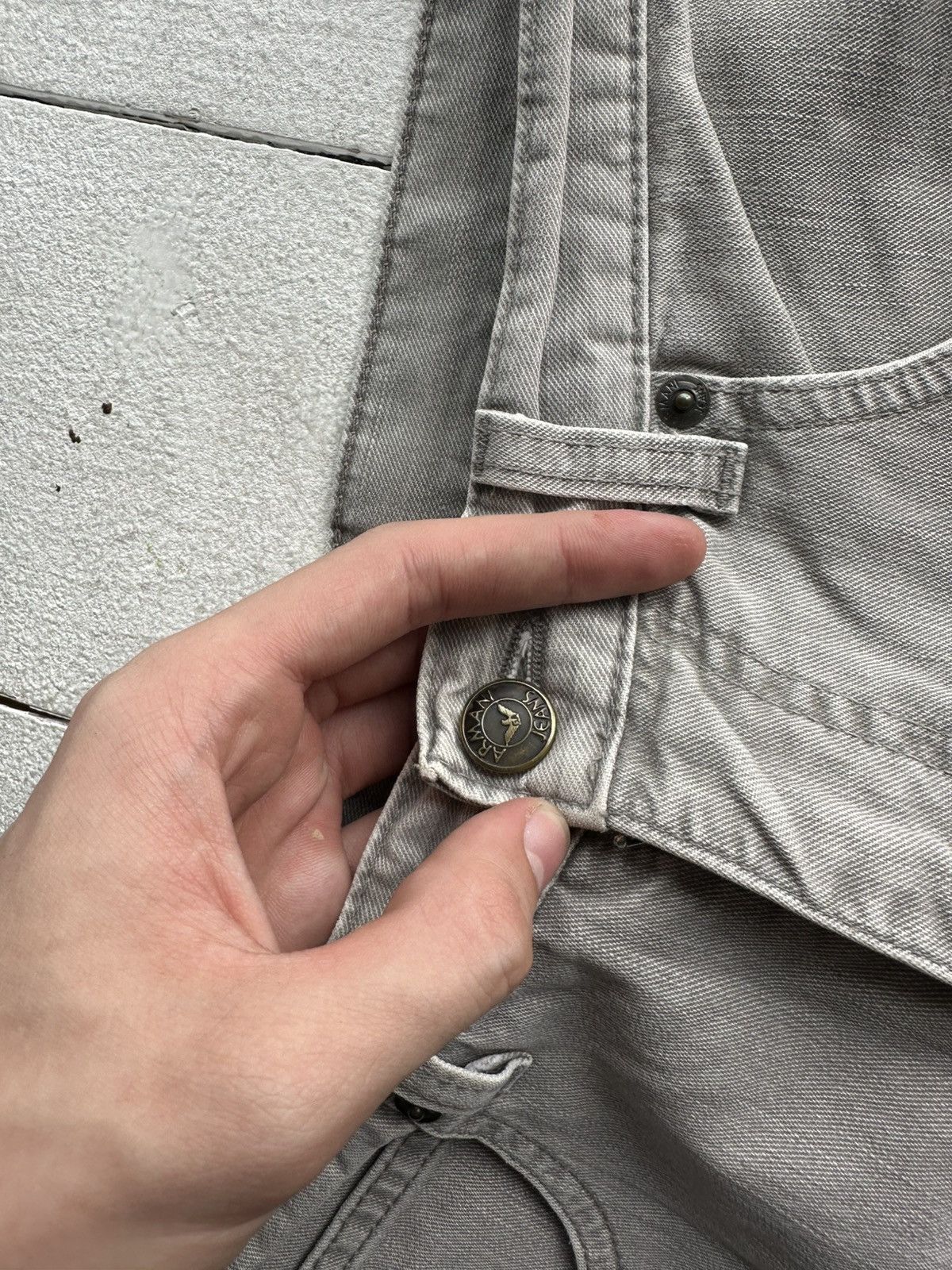 Giorgio Armani VNTG🚨90s Armani Jeans Denim Gray Baggy Mens Pants 30US Size US 32 / EU 48 - 4 Thumbnail