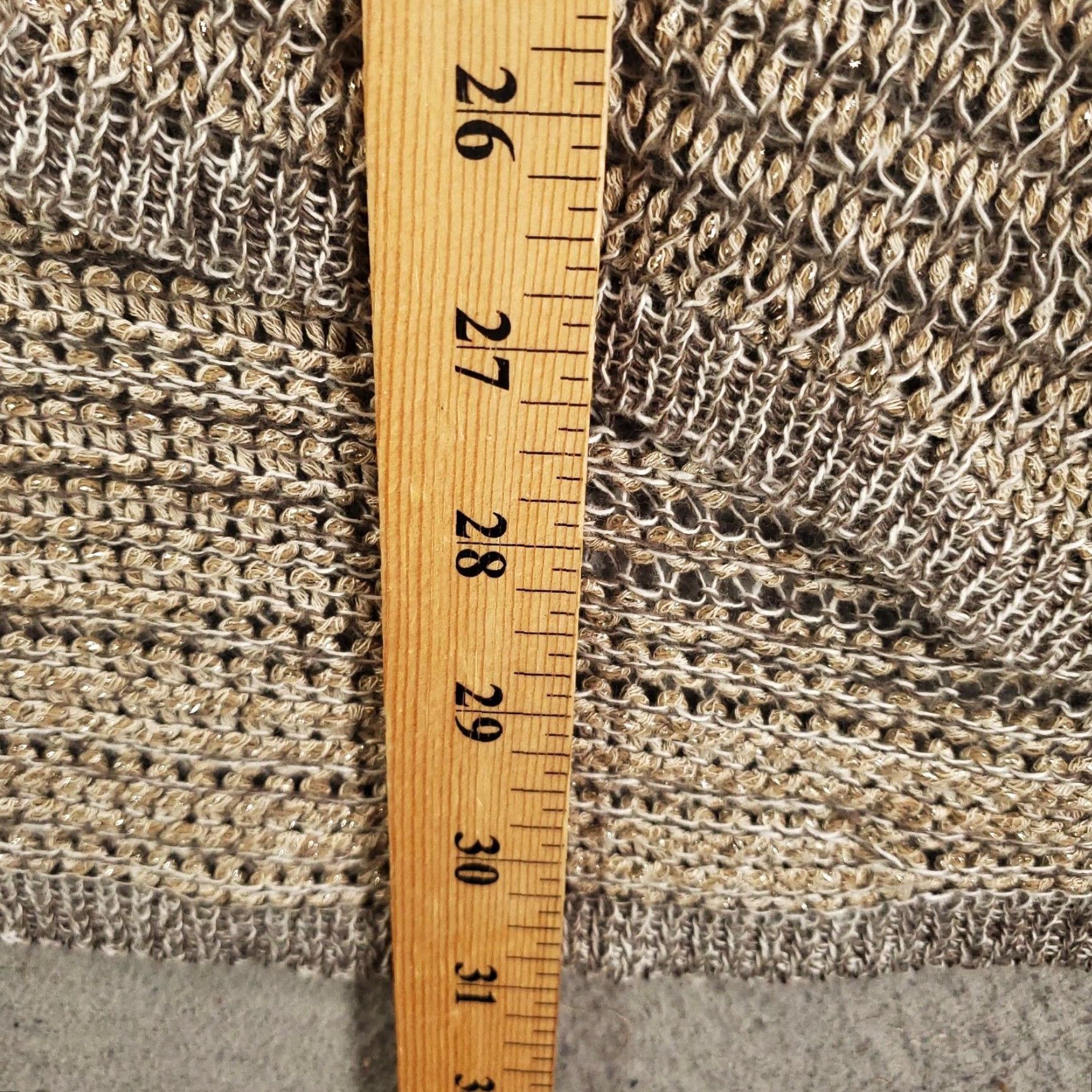 Eileen Fisher EILEEN FISHER Sweater Womens Large Beige Striped Open Knit Pullover V-Neck Lightweight Bohemian Classic Size L / US 10 / IT 46 - 3 Thumbnail