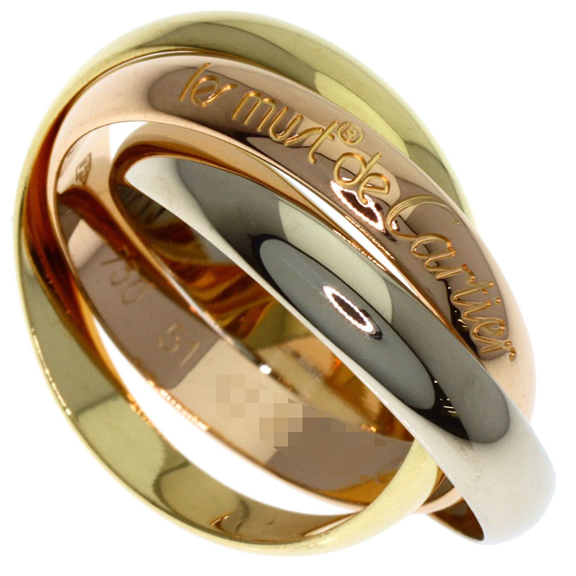 Cartier Cartier Trinity #51 Ring, 18K Yellow Gold/18K Pink White Gold, Women's, CARTIER Size ONE SIZE - 1 Thumbnail