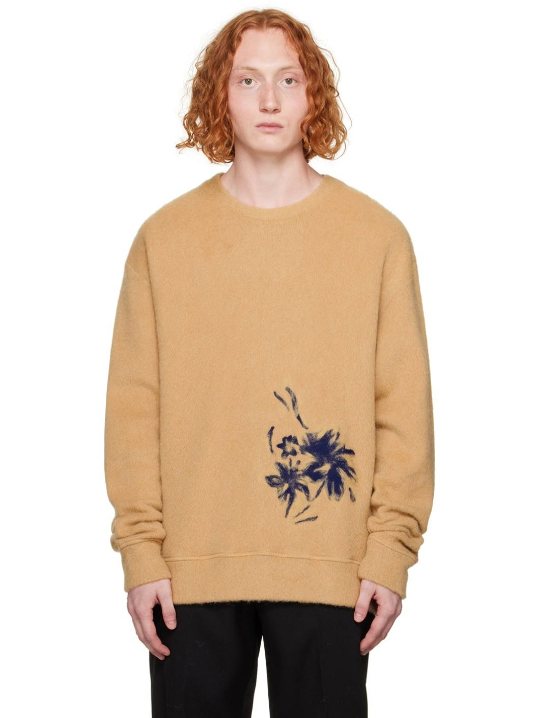 o1mt1gz0625 Crewneck Sweater in Tan