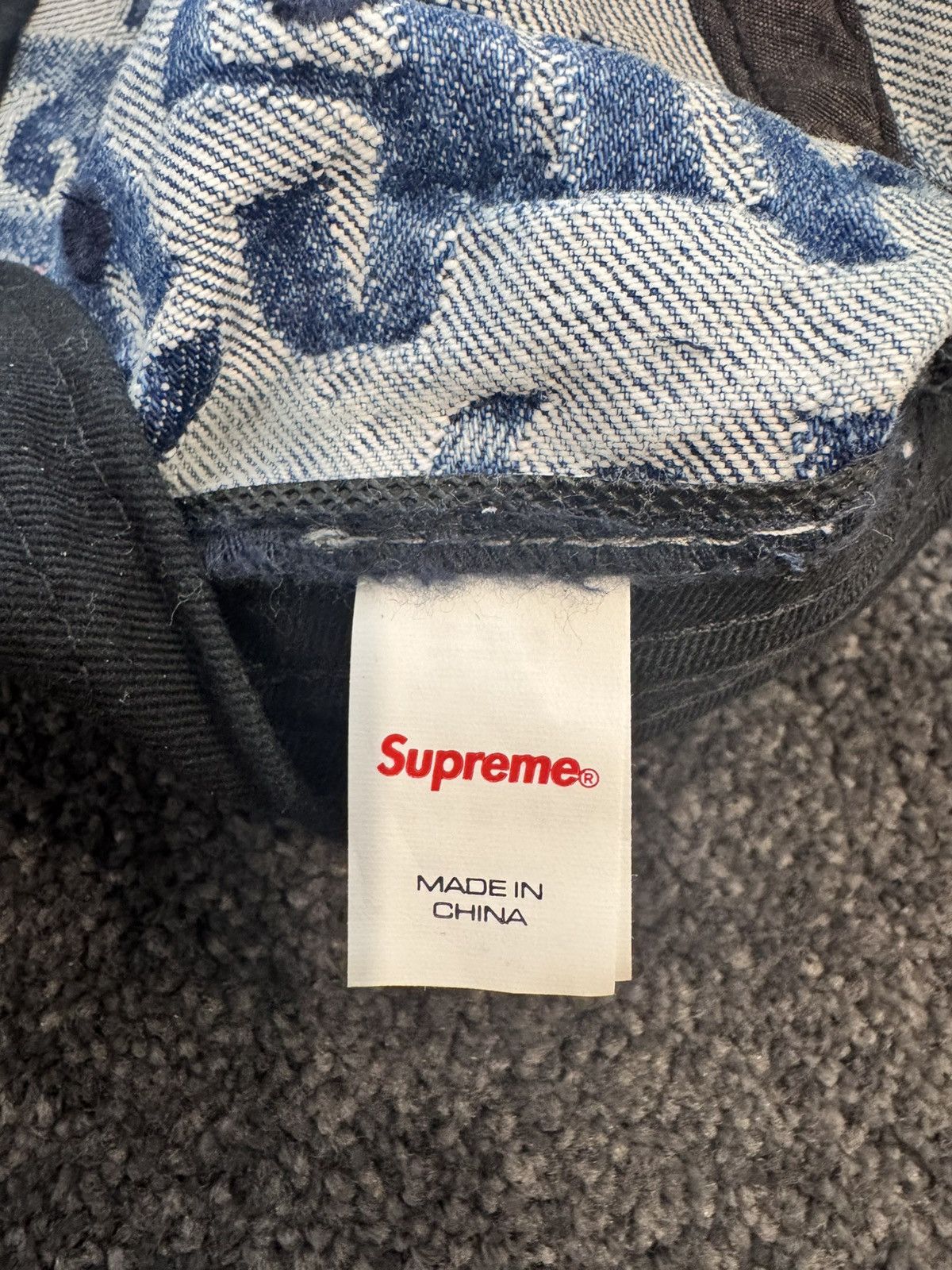 Supreme Supreme - Fat Tip Jacquard Denim Box Logo Hat Size ONE SIZE - 5 Thumbnail