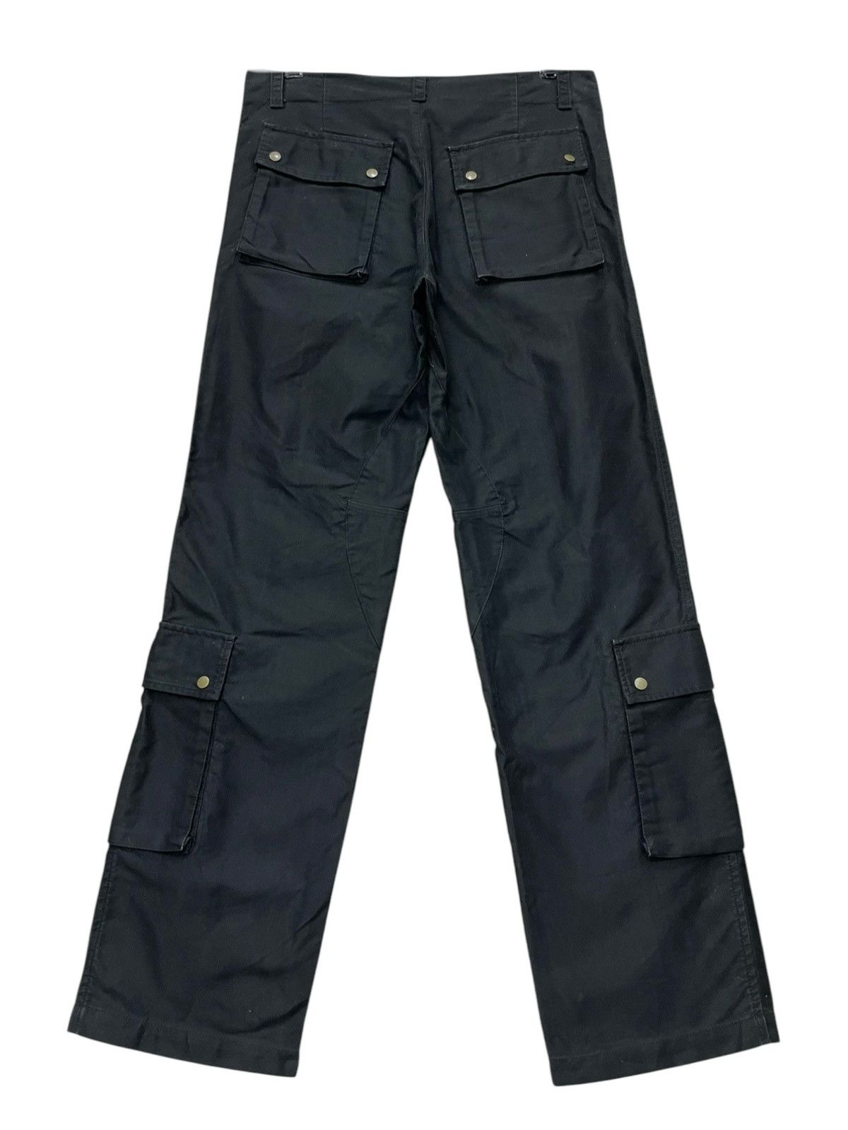 Katharine Hamnett London 🔥KATHARINE HAMNETT Easy Fit Black Unique Cargo Pants Size US 31 - 2 Thumbnail