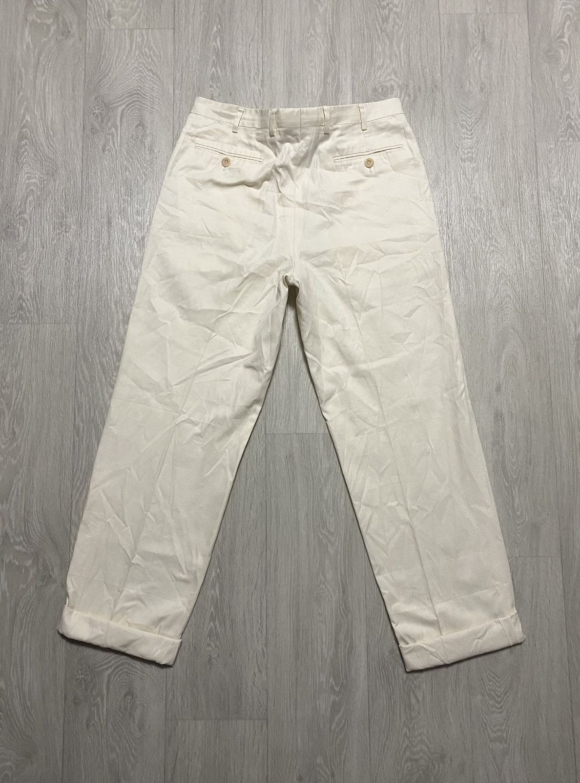Brioni Brioni Roma Beige Pleated Casual Luxury Chino Pants Trousers Size US 31 - 7 Thumbnail