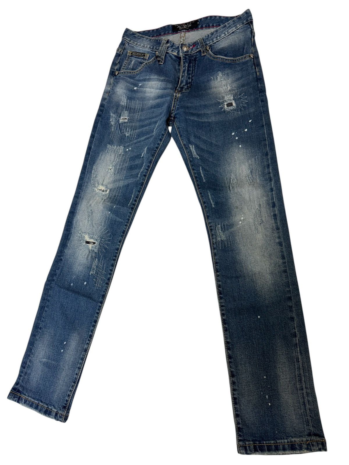 Philipp Plein Philipp Plein straight-cut distressed jeans. Size US 29 - 3 Thumbnail