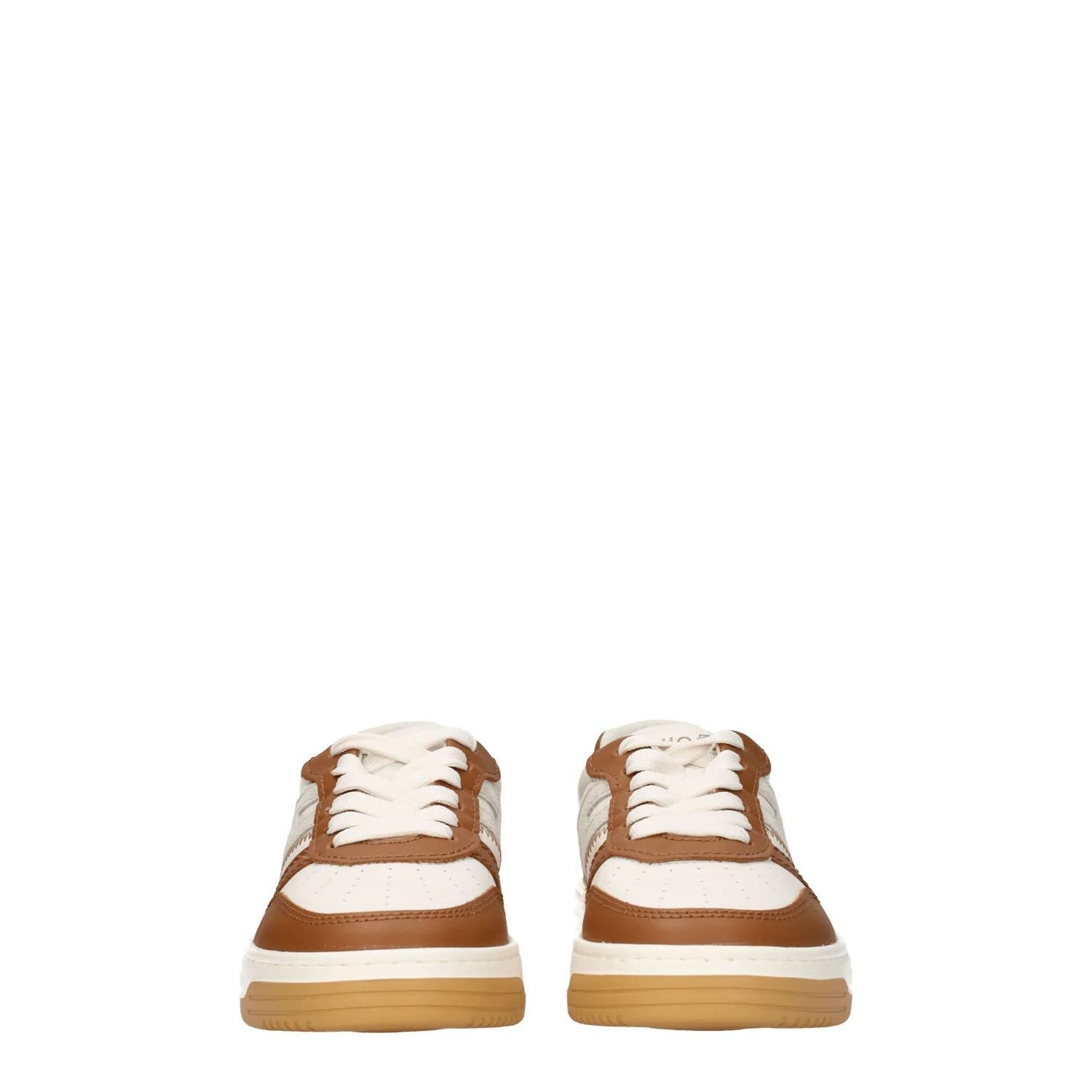 Hogan ob1o1e1124 Leather Sneakers in Beige Brown Size US 5.5 / IT 35.5 - 3 Thumbnail