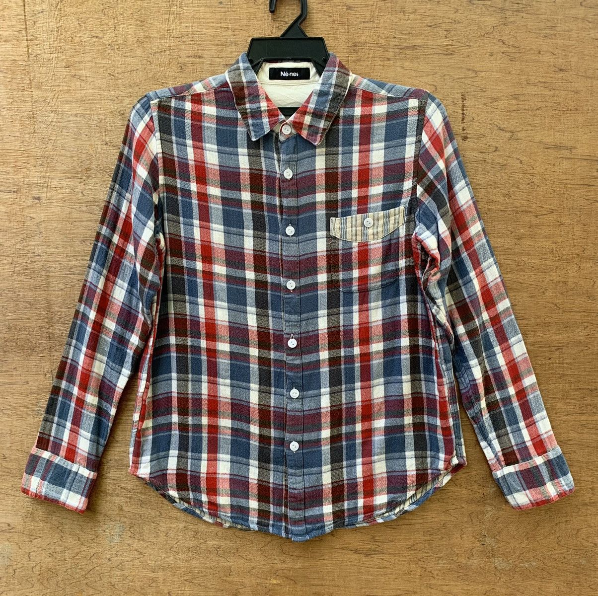 Issey Miyake Ne-net x Issey Miyake Plaid Tartan Flannel Shirt Size US M / EU 48-50 / 2 - 2 Thumbnail