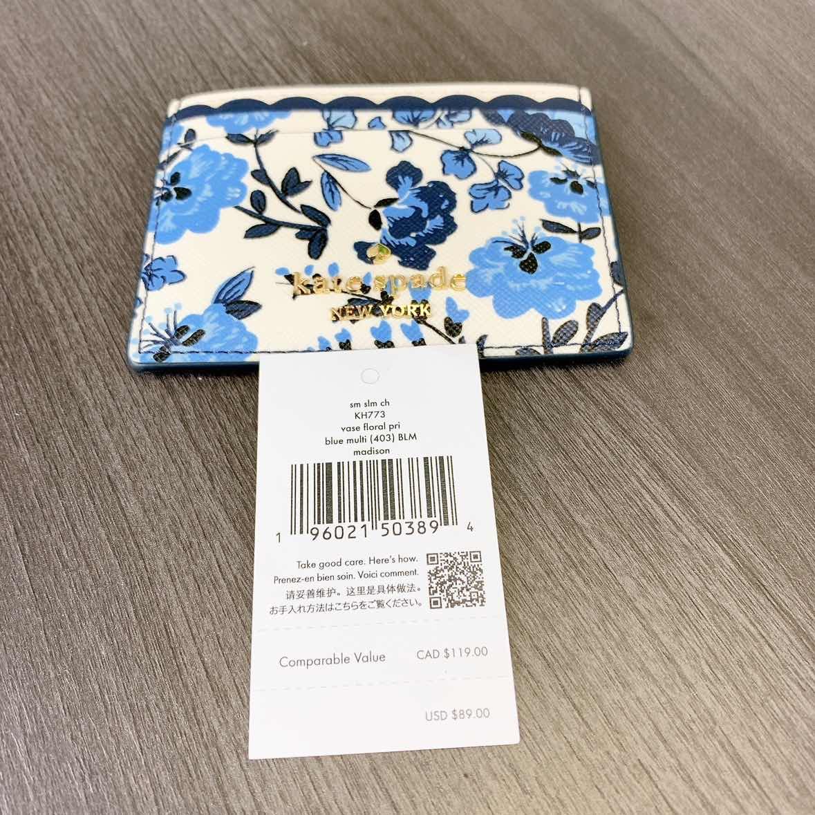 Kate Spade Kate Spade KH773 Madison Vase Floral Small Slim Card Blue Size ONE SIZE - 5 Thumbnail