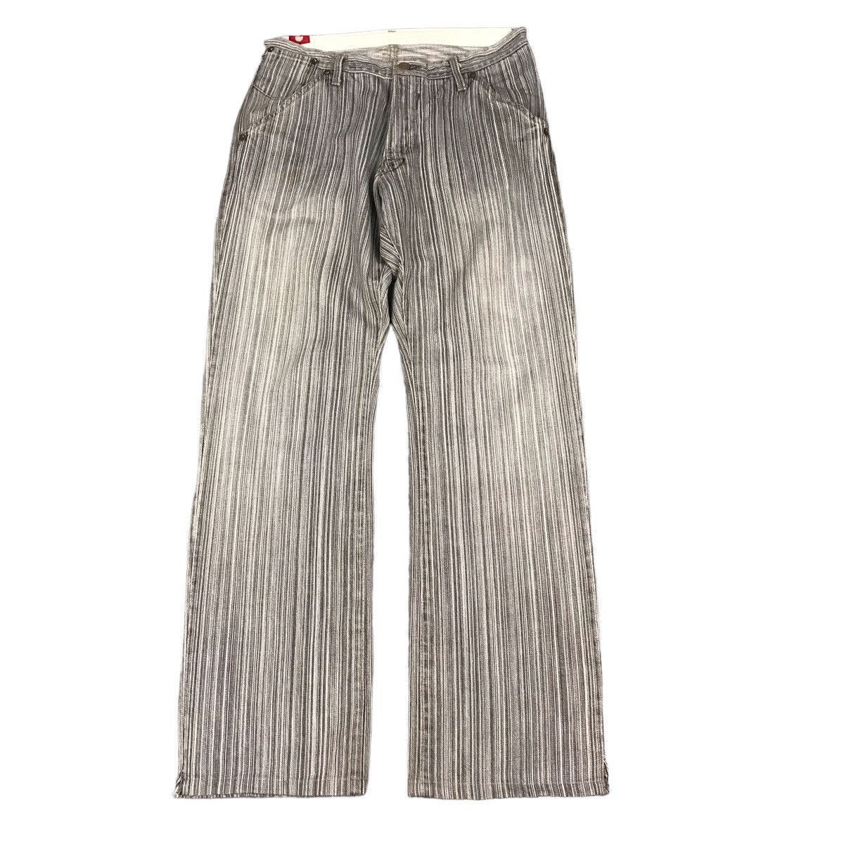 14th Addiction × If Six Was Nine × Japanese Brand BLUE WAY STRIPED STYLE JAPAN BAGGY DENIM PANTS Size US 30 / EU 46 - 1 Thumbnail