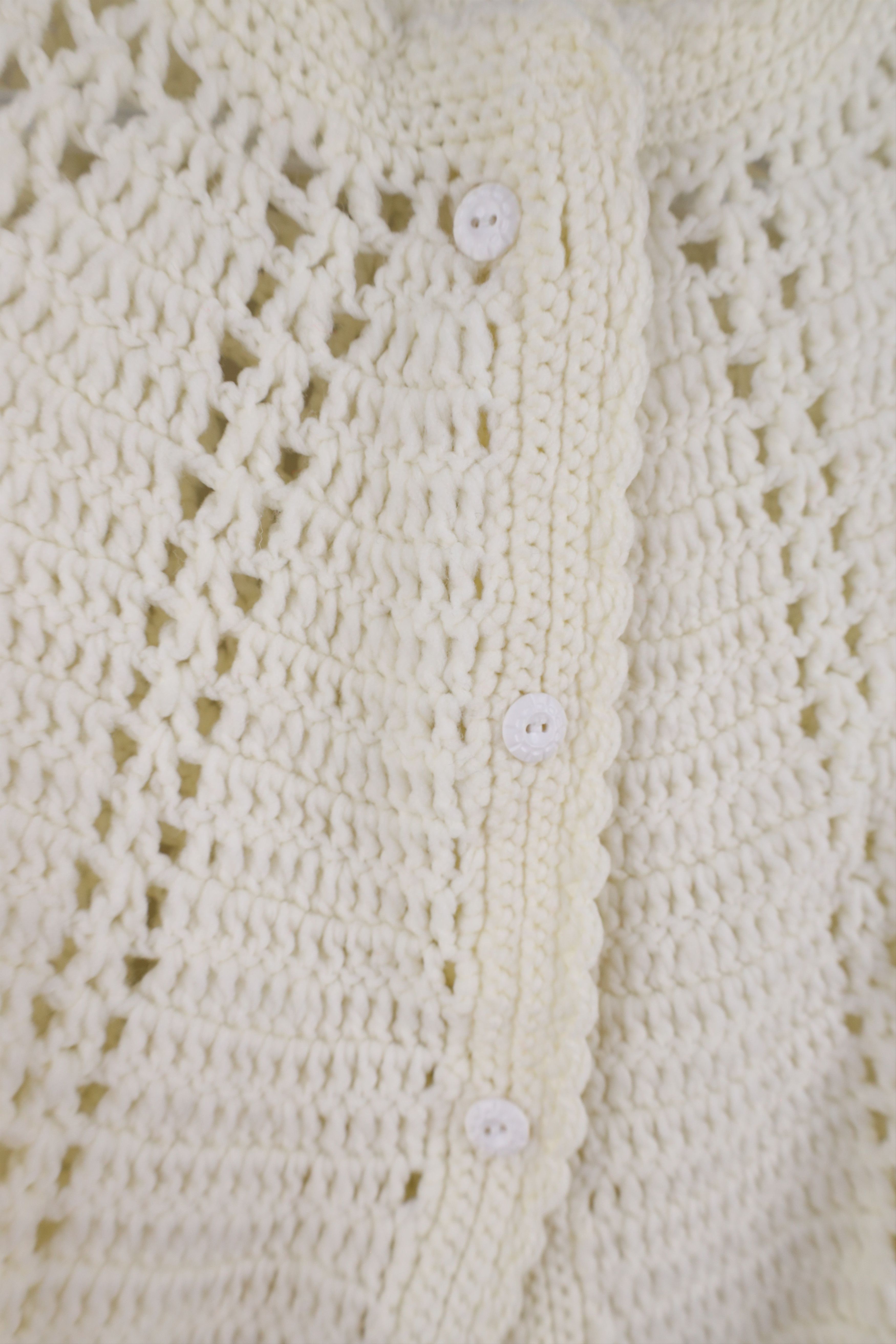Vintage Vintage 50s 60s Rockabilly Hand Crochet Sweater Cape Poncho Size ONE SIZE - 7 Thumbnail