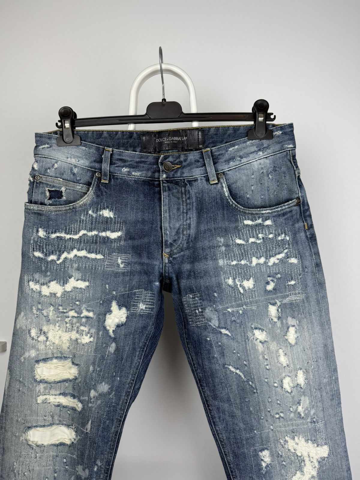Beauty Beast × Dolce & Gabbana × Hysteric Glamour Rare D&G Distressed Paint Splatter Jeans Size US 31 - 2 Thumbnail