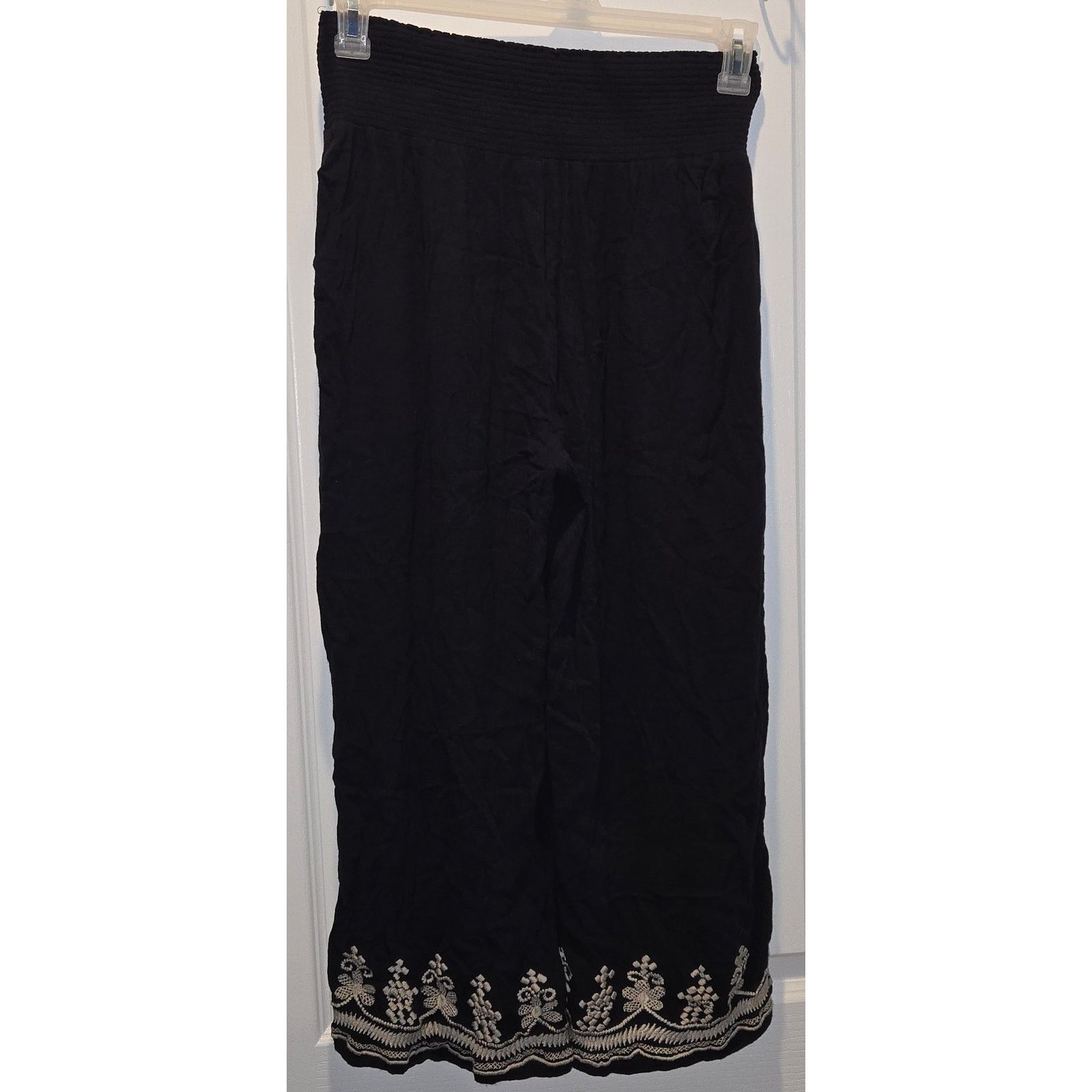 Other Sundance Womens Embroidered Pants S Navy Pull On Gauzy Size 27" / US 4 / IT 40 - 2 Thumbnail
