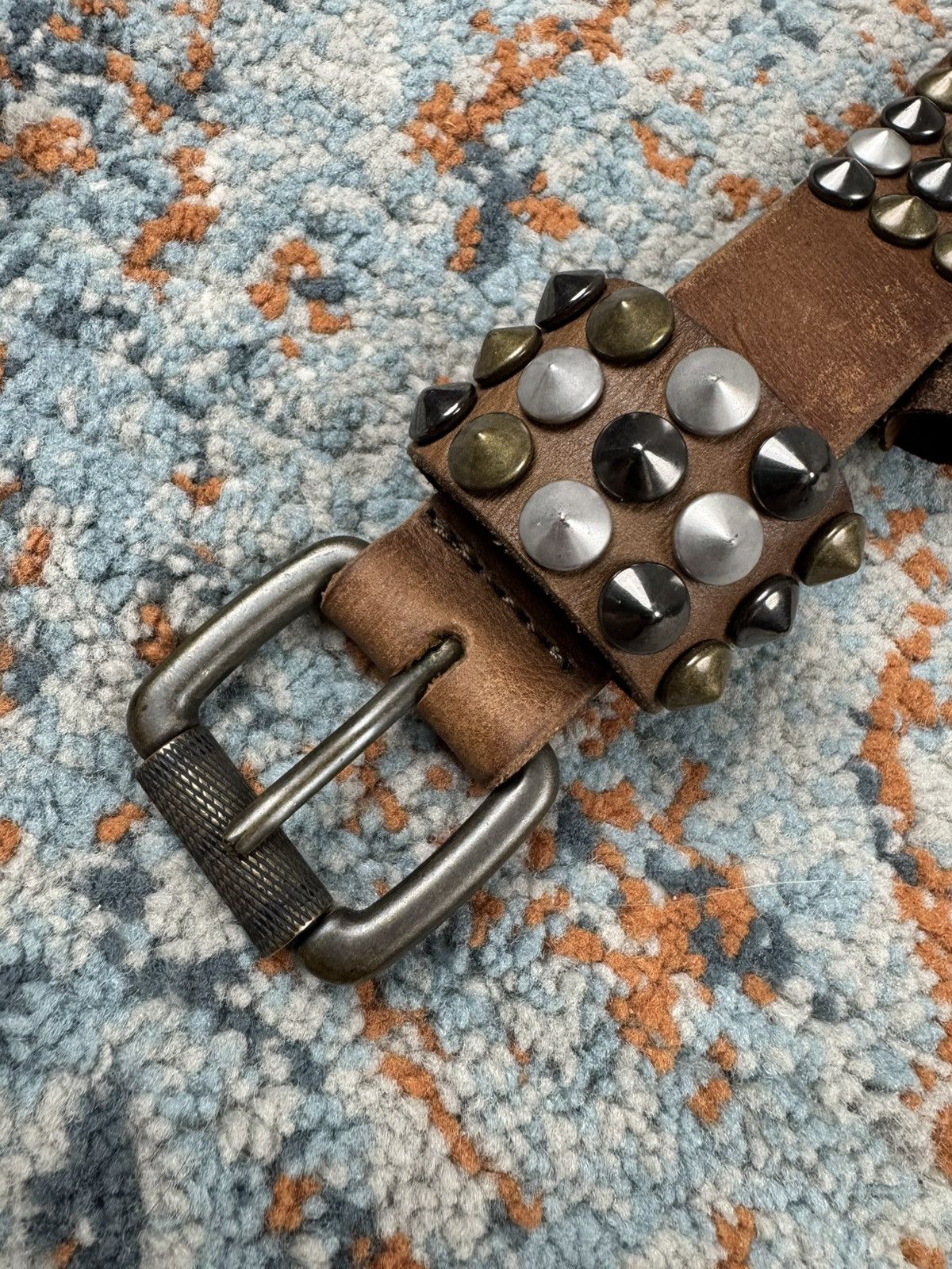 LIEBESKIND BERLIN Vintage Y2K Liebeskind real leather rivets studded belt Size ONE SIZE - 3 Thumbnail