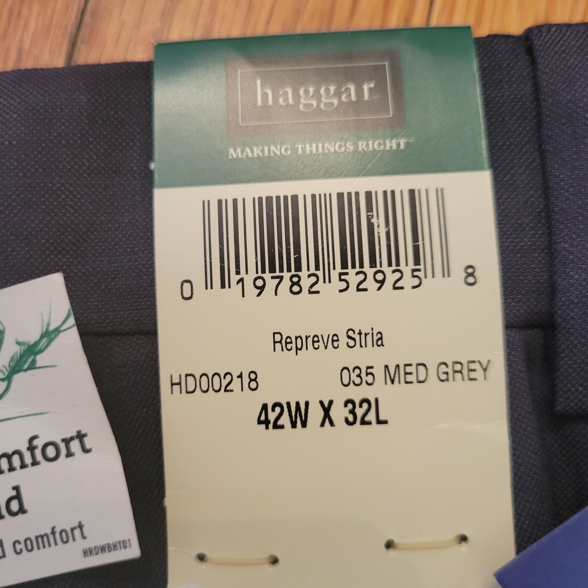 Haggar Haggar Repreve Stria Smart Fiber Dress Pants 42x32 Grey Clas Size US 42 / EU 58 - 5 Thumbnail