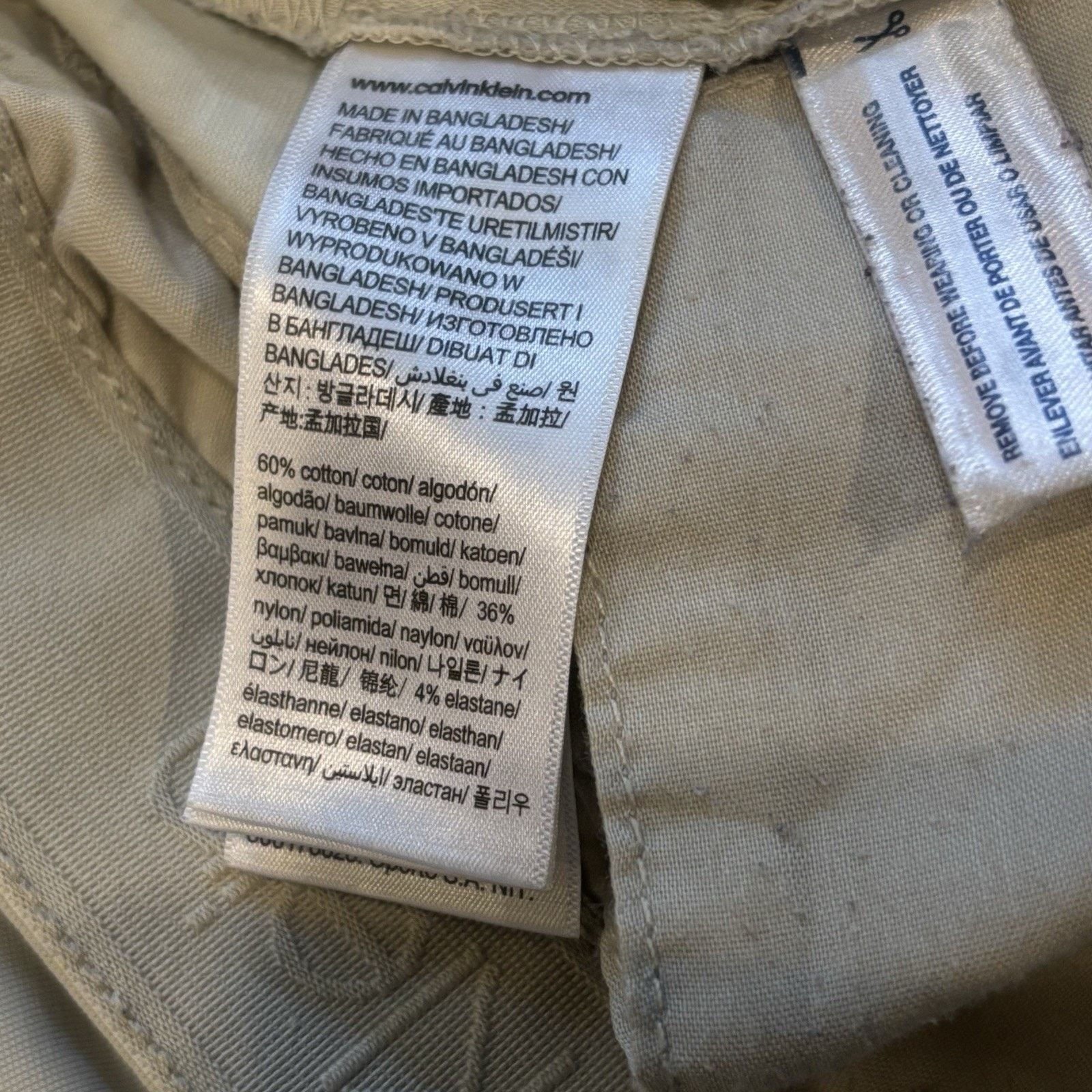 Calvin Klein Calvin Klein Flat Front Khaki Short Mens 30x9 Cotton Stretch Size US 30 / EU 46 - 6 Thumbnail
