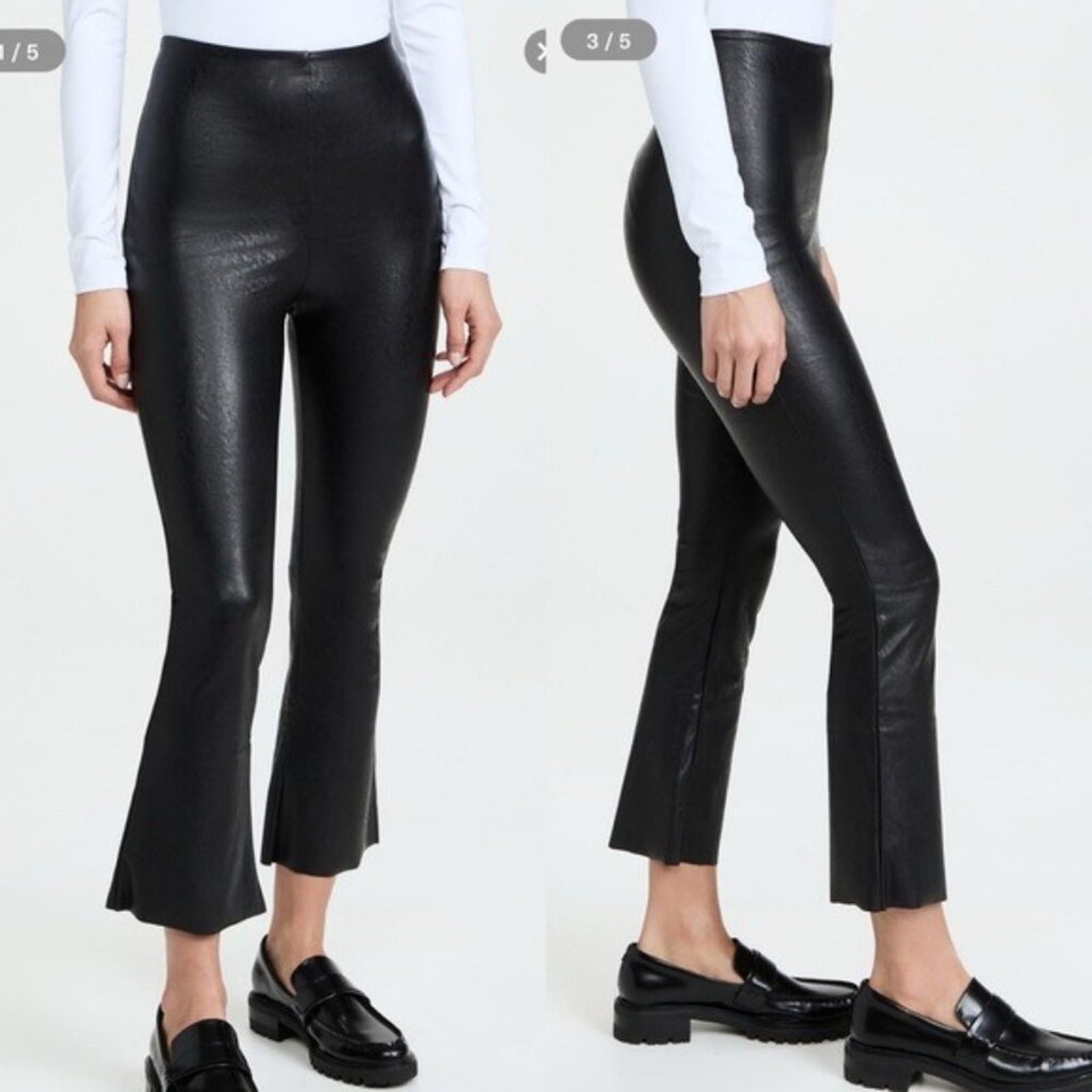 Commando Commando Faux Leather Crop Flare Pants M Black High Legging Size 26" / US 2 / IT 38 - 9 Thumbnail