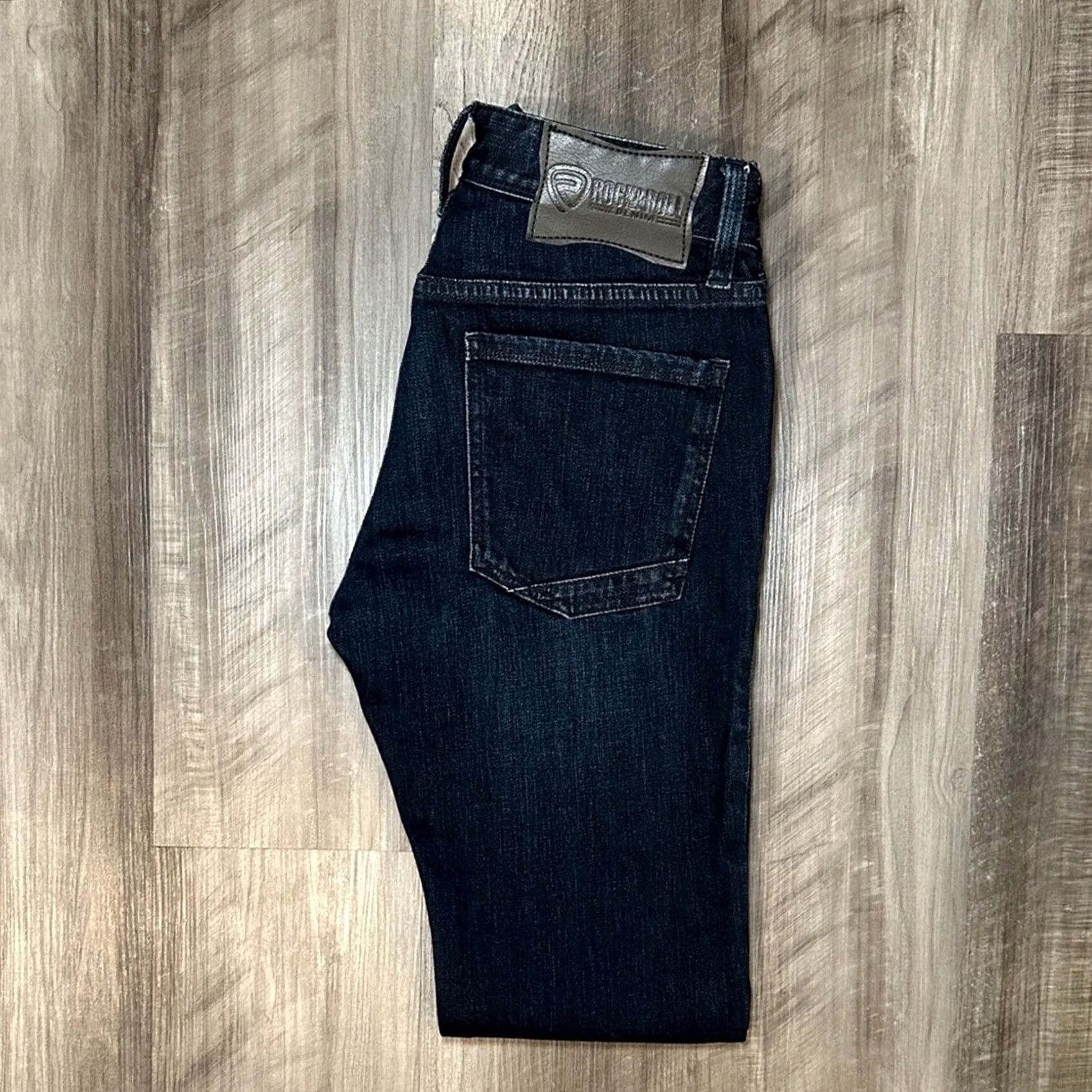 Vintage Rock & Roll Denim Rock & Roll Cowboy Rifle Skinny Straight Jeans - 29 Men Blue 29 Regular Bootcut Inseam 32 Mens Jeans Cowboys 90s Size US 29 - 2 Thumbnail