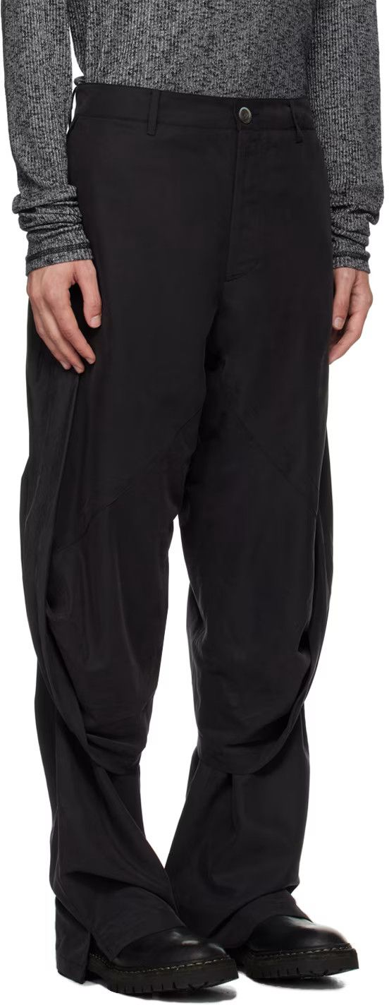 JiyongKim JiyongKim black draped layer trouser pants Size US 30 / EU 46 - 10 Thumbnail