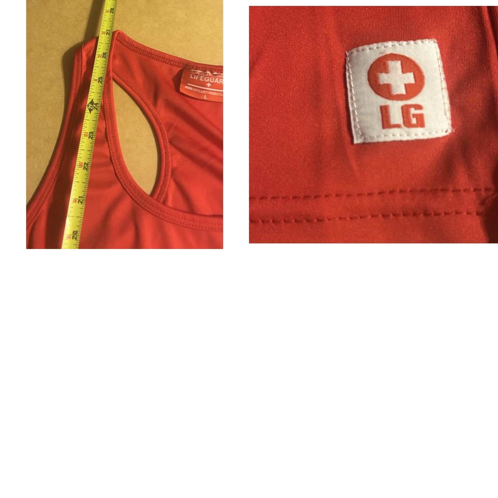 Vintage Lifeguard Tank Top Racer Back Men Large Red Officially Licensed Beach Workout Shirt Size US L / EU 52-54 / 3 - 10 Thumbnail