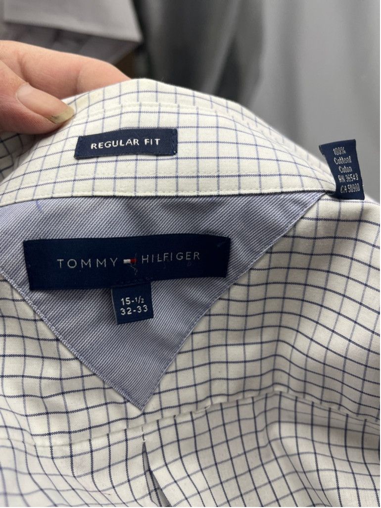 Tommy Hilfiger Tommy Hilfiger Grid Check Dress Shirt – 15.5 x 32/33 Reg Fit Size US S / EU 44-46 / 1 - 4 Thumbnail