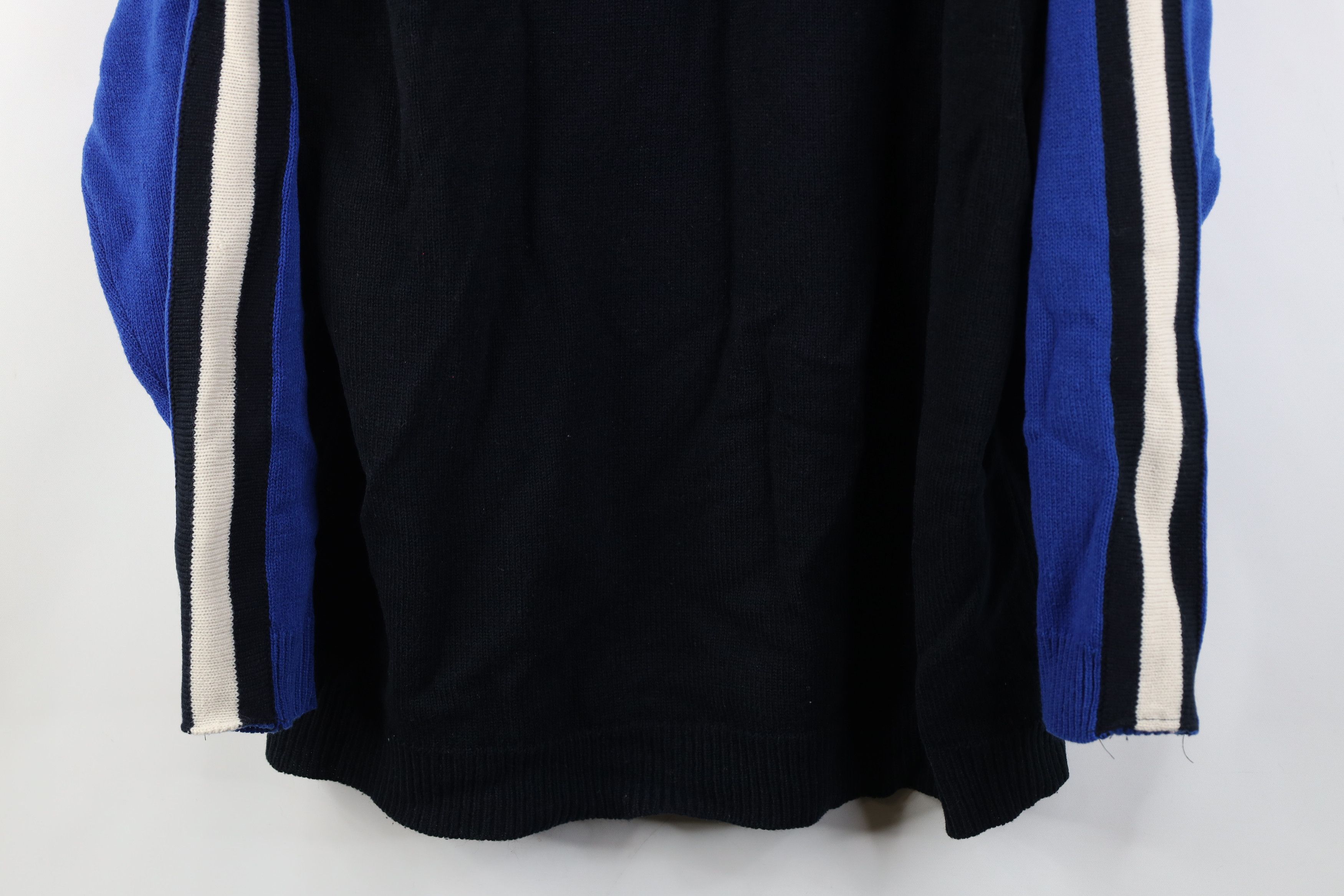 Vintage Vintage 90s Streetwear Striped Knit Collared 1/4 Zip Sweater Size US XL / EU 56 / 4 - 3 Thumbnail