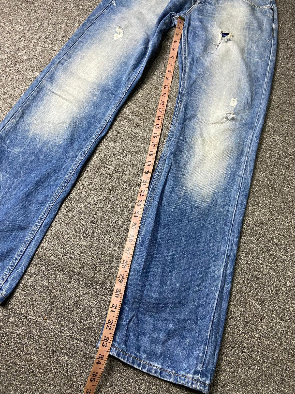 Designer × Vintage × Zara ZARA JEANS 1975 Distressed Ripped Denim (131) Size US 32 / EU 48 - 7 Thumbnail