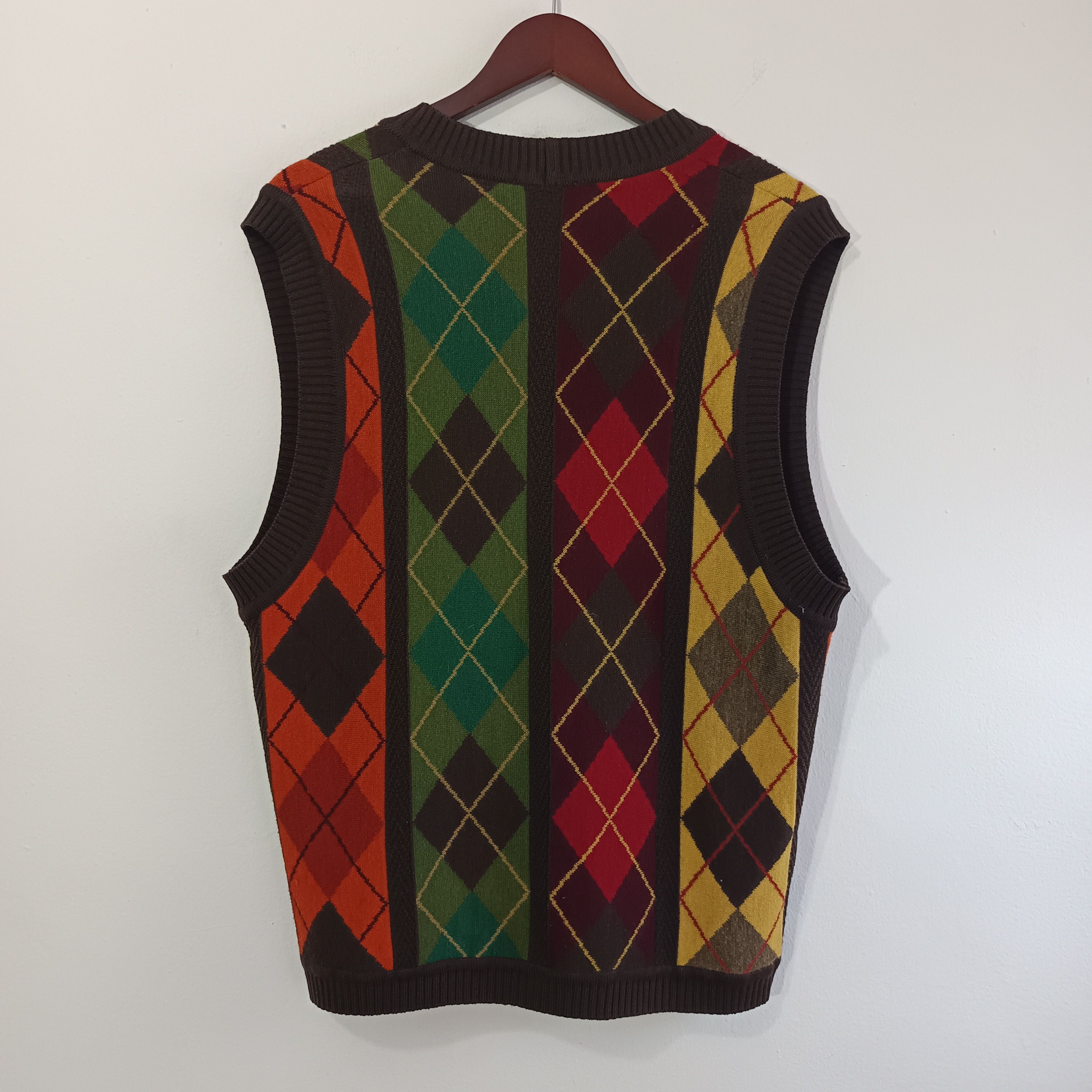 Kenzo Kenzo Homme Diamond Pattern Knitt Vest Size US L / EU 52-54 / 3 - 2 Thumbnail