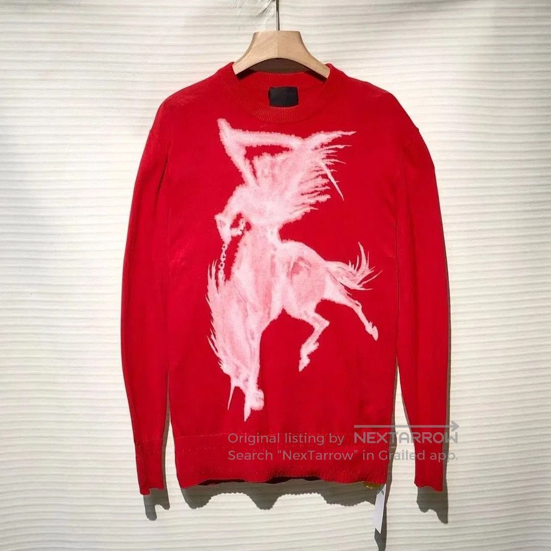 Givenchy Givenchy Gothic Graffiti Print Crewneck Sweater. Size US M / EU 48-50 / 2 - 1 Thumbnail