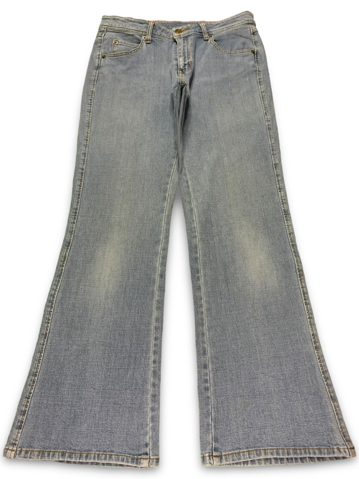 Japanese Brand SALES🔥Vintage Japanese Brand Faded Distressed Flare Jeans Size 31" - 1 Thumbnail