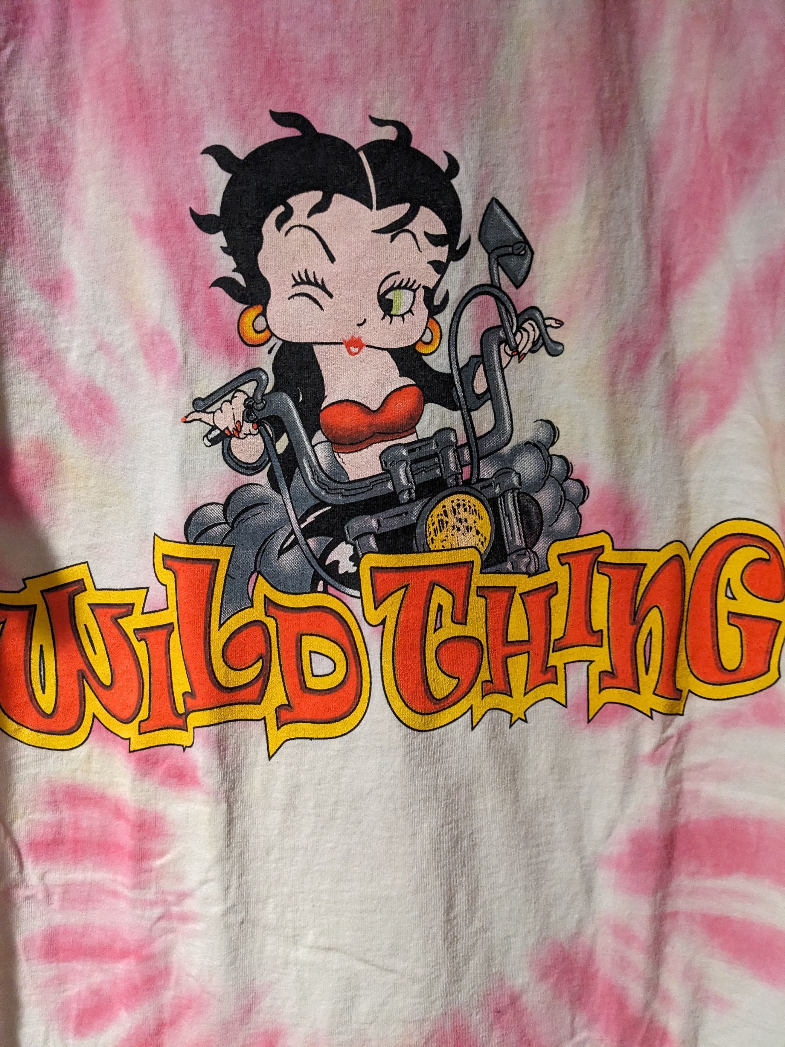 Cartoon Network × Vintage Vintage Y2K Betty Boop Wild Thing Pink Tie Dye Large T-Shirt Size US L / EU 52-54 / 3 - 2 Thumbnail