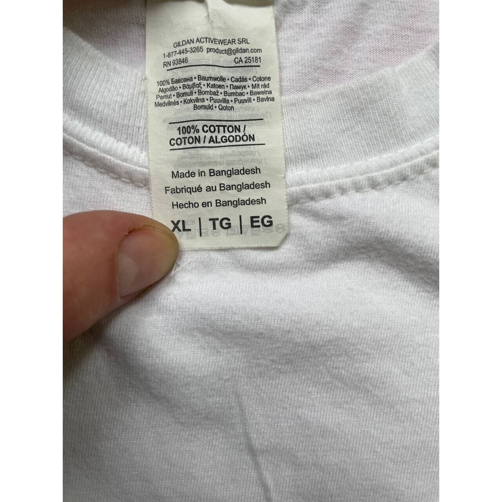 Gildan × Vintage Vintage Funny XL White T-Shirt Sarcastic Graphic Size US XL / EU 56 / 4 - 7 Thumbnail