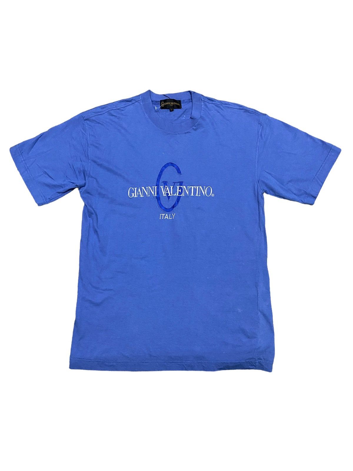 Valentino × Vintage Vintage Gianni Valentino Italy Embroid Biglogo Tee Size US L / EU 52-54 / 3 - 1 Thumbnail