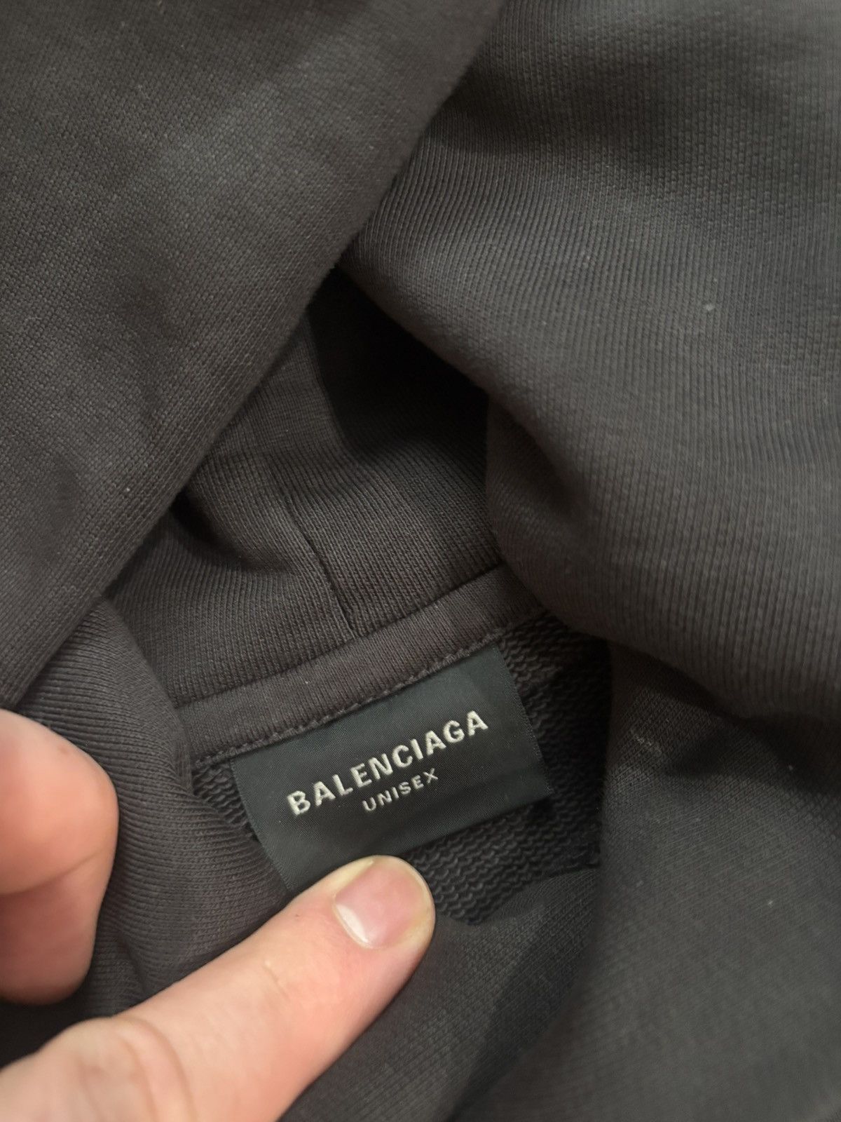 Balenciaga Oversized Washed Black Spellout Logo Pullover Hoodie Size US XS / EU 42 / 0 - 3 Thumbnail