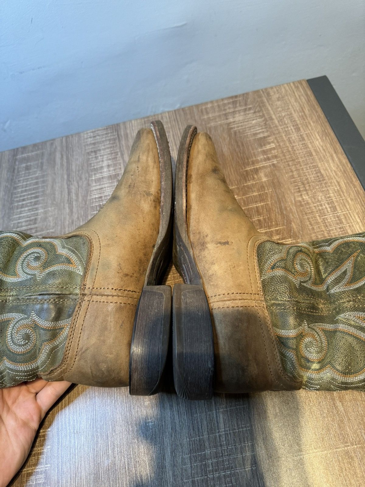 Durango DURANGO Cowboy Womens Brown / Green Western Boots Size 7.5 M Size US 7.5 / IT 37.5 - 5 Thumbnail