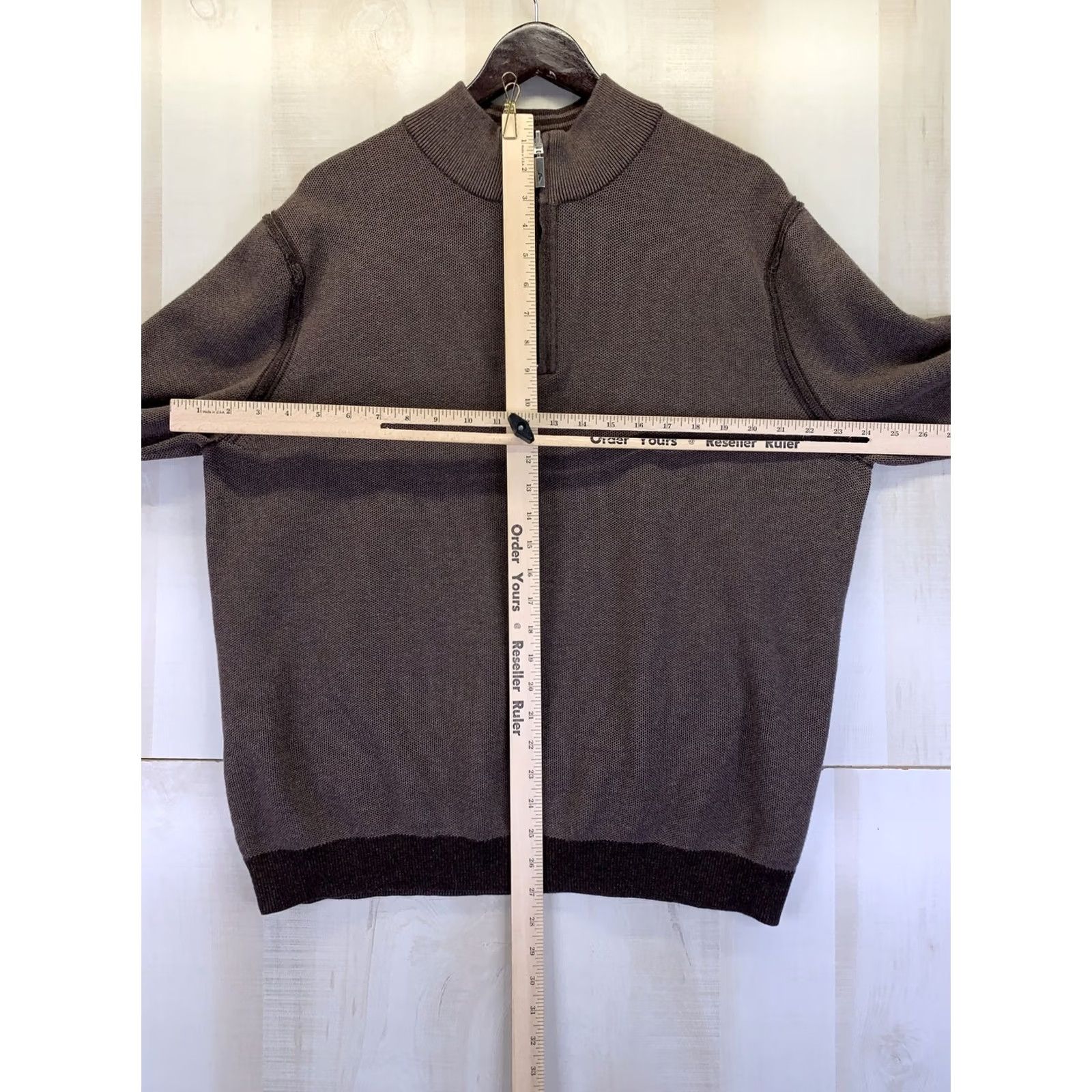 Tommy Bahama VINTAGE? No — Tommy Bahama Reversible Pima Cotton Brown 1/4 Zip Mens Sweater 2XL Size US XXL / EU 58 / 5 - 3 Thumbnail