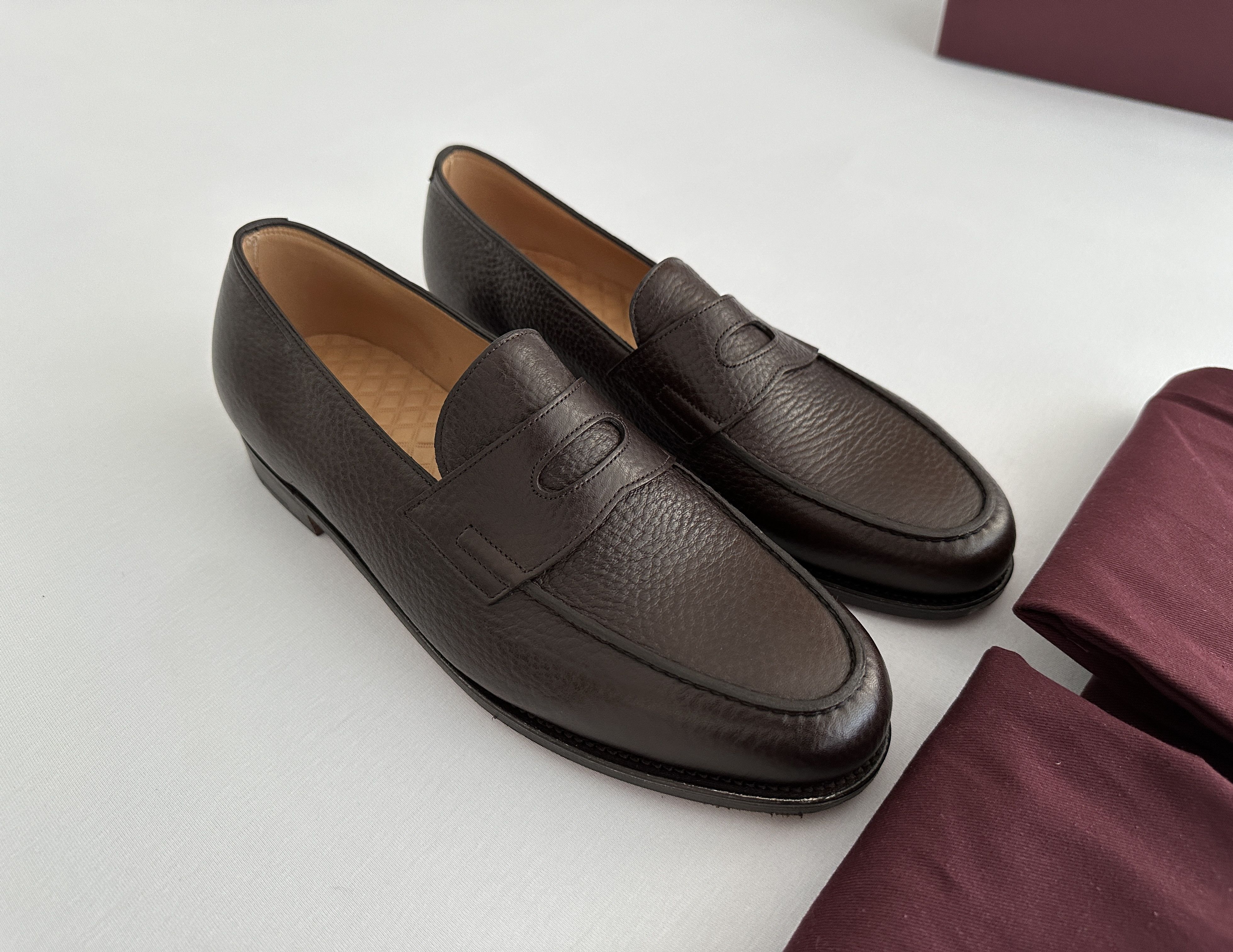John Lobb Lopez Loafers Moorland Grain Leather Size US 9 / EU 42 - 6 Thumbnail
