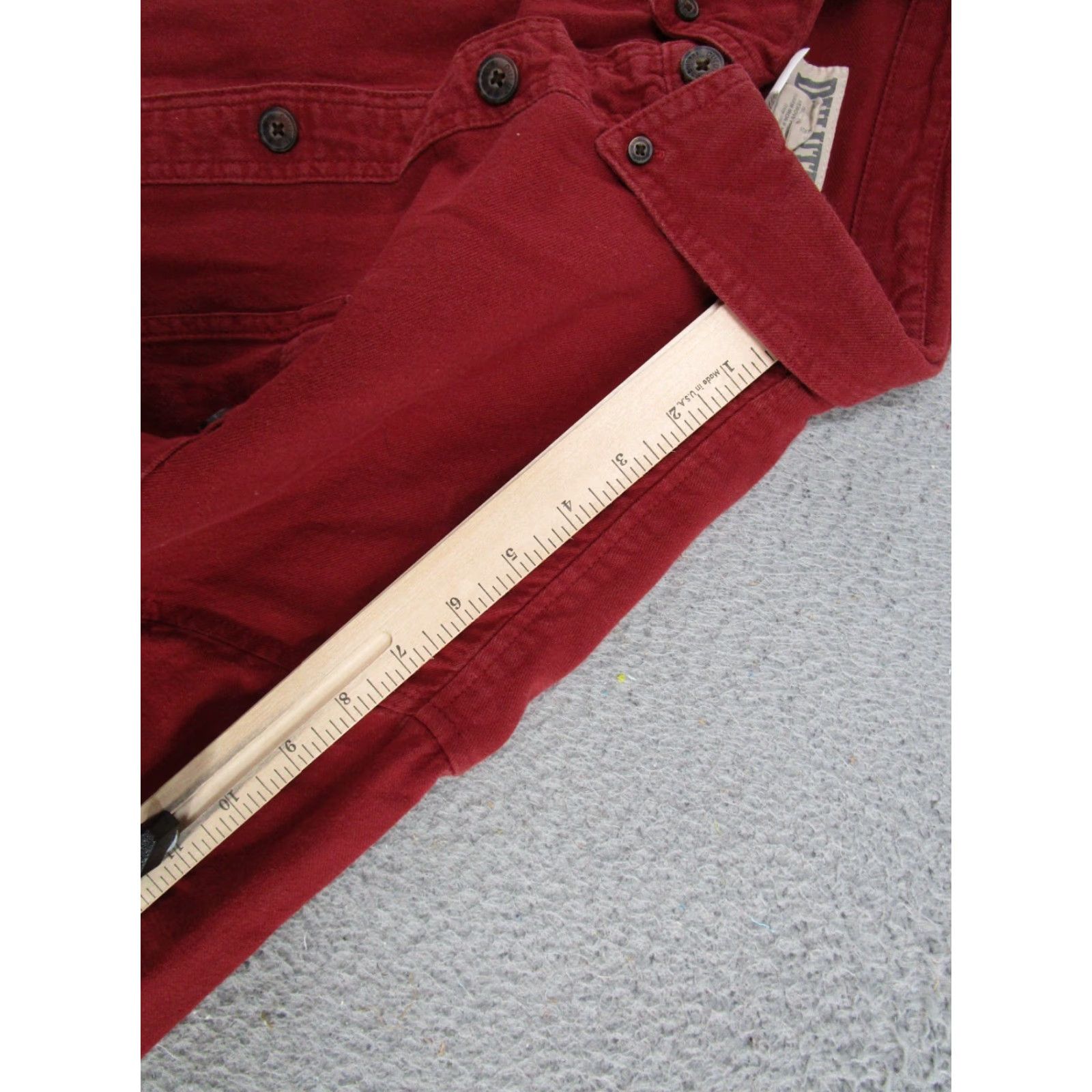 Duluth Trading Company Duluth Trading Co Men's Flannel Button-Down Shirt Red XL Cotton Pockets Heavy Plaid Casual Workwear Button-Up Size US XL / EU 56 / 4 - 7 Thumbnail