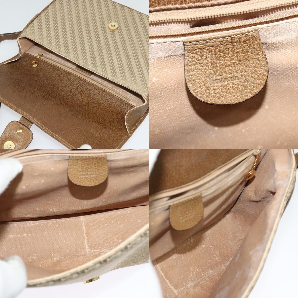 Gucci GUCCI Shoulder Bag Canvas Beige Gold 001 113 001 113 Size ONE SIZE - 11 Thumbnail