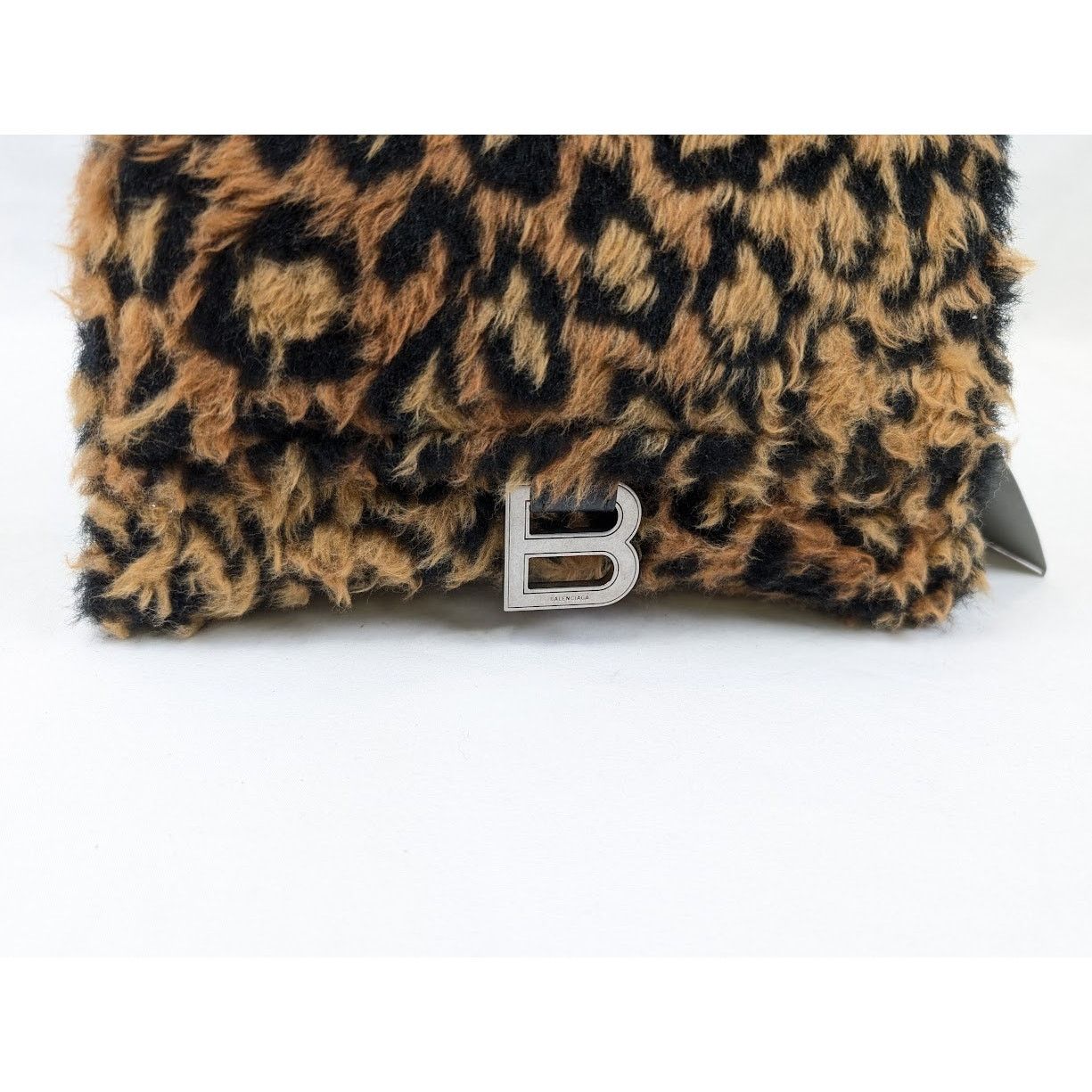 Balenciaga o1rshd1 Size:OS / Leopard Hourglass Top Hand Bag Beige/Brown Size ONE SIZE - 4 Thumbnail