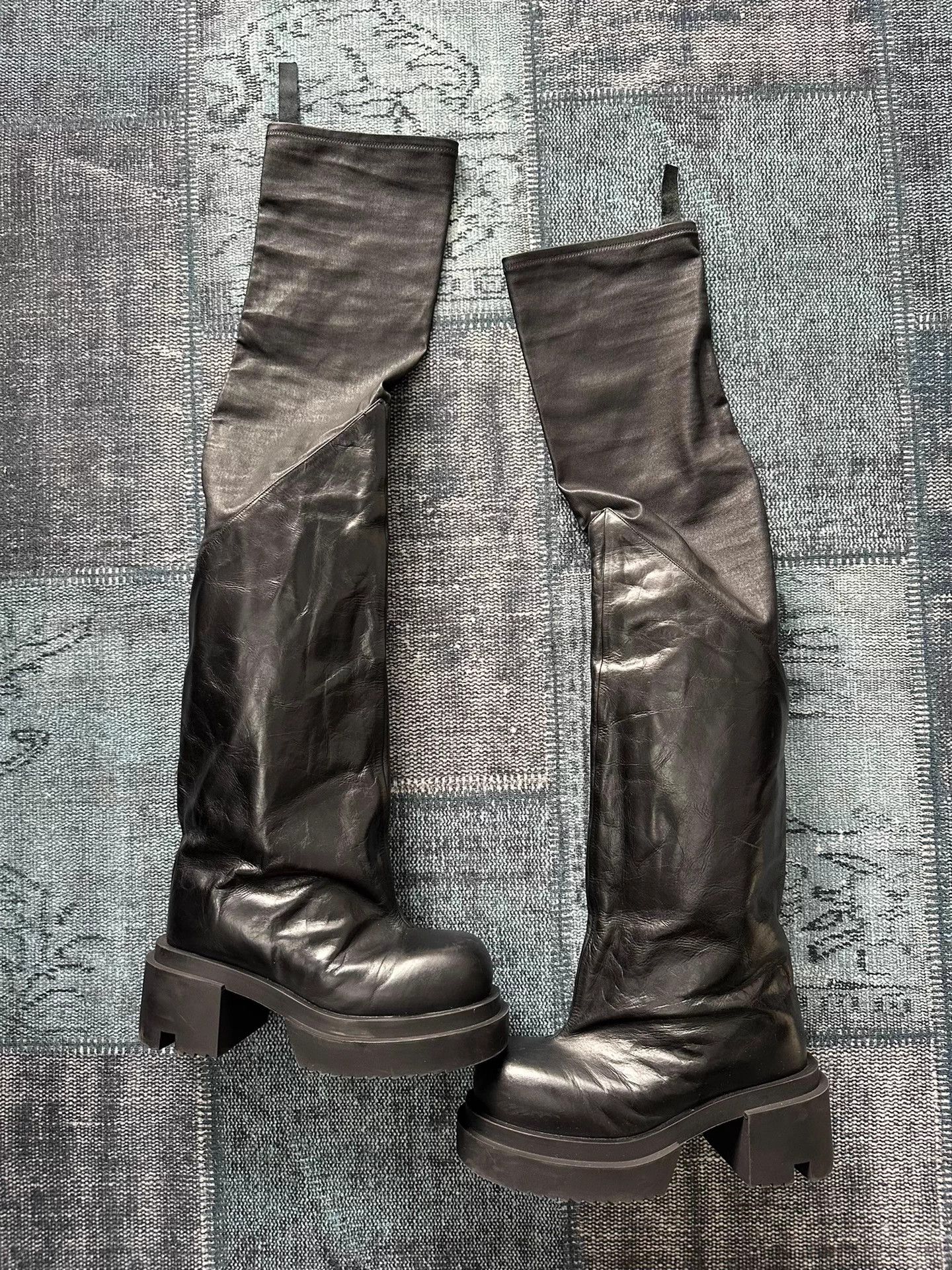 Rick Owens Rick Owens Bogun Luxor Flared Elephant Leg Boot 38 Size US 8 / IT 38 - 1 Thumbnail