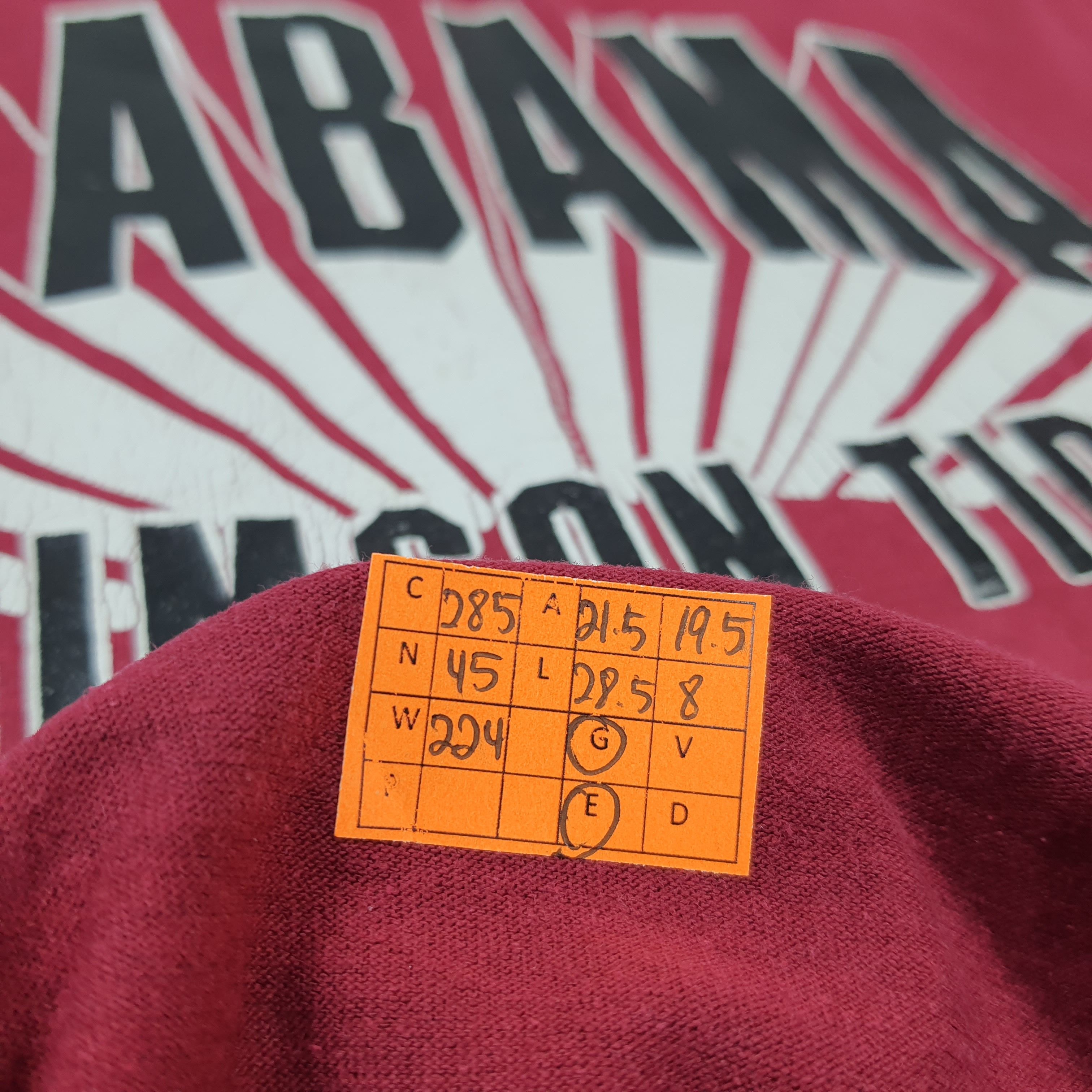 Vintage Vintage 90s Alabama Crimson Tide T-Shirt C285N45 Size US L / EU 52-54 / 3 - 8 Thumbnail