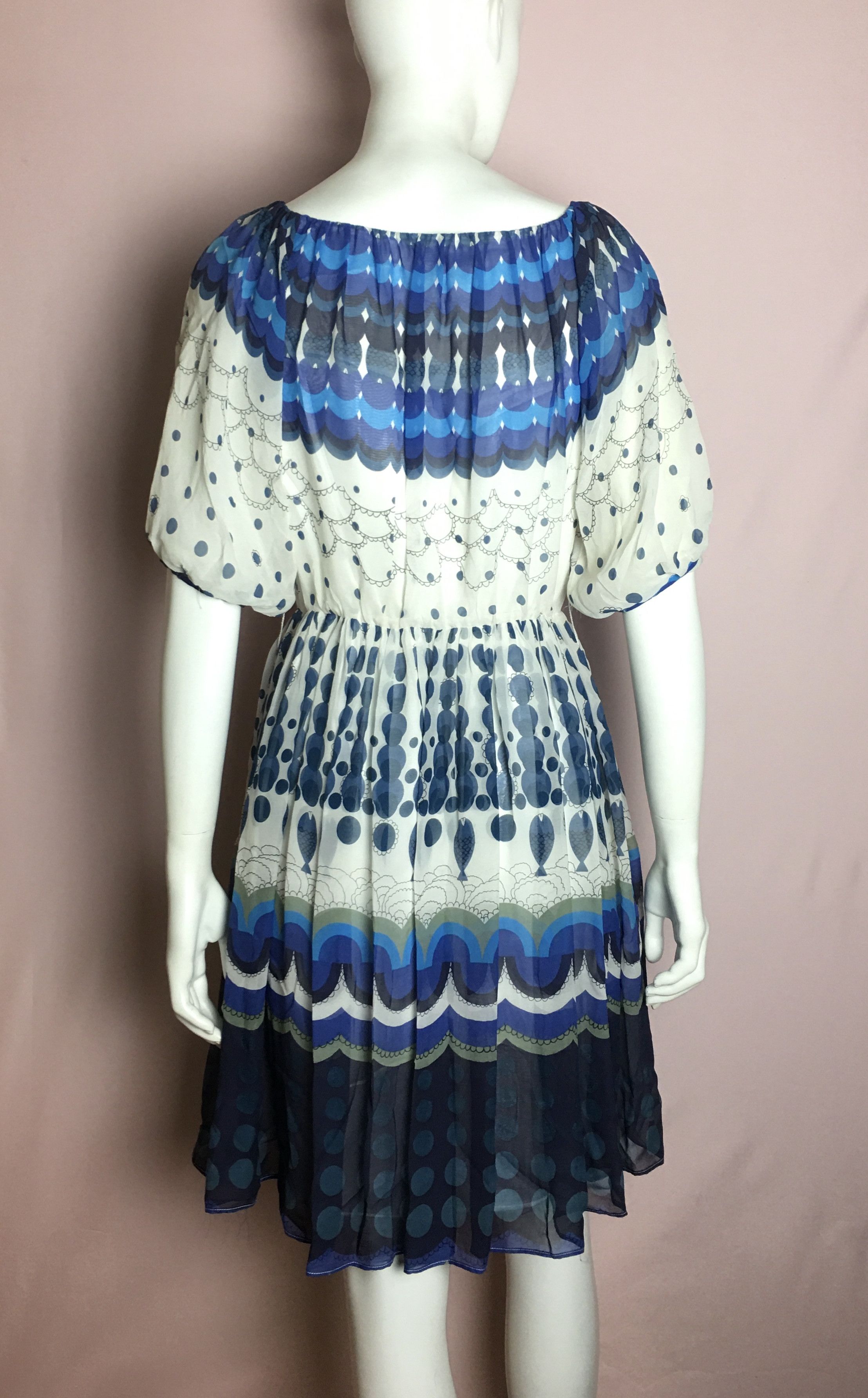 Miu Miu Vintage 90s MIU MIU Silk Dress Mare Print Size M Size M / US 6-8 / IT 42-44 - 4 Thumbnail