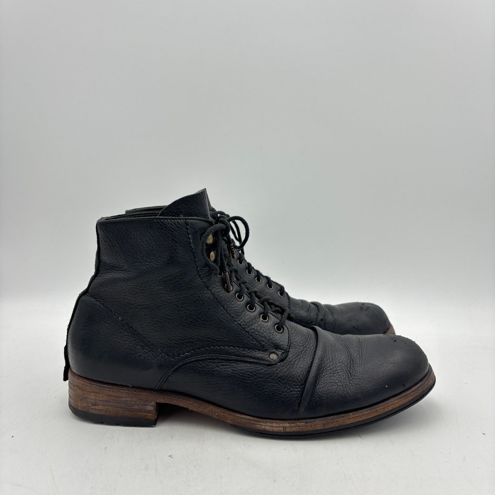 Shoto Shoto 5998 Handmade in Italy Boots Vibram 12 D Lamb Leather Size US 12 / EU 45 - 3 Thumbnail