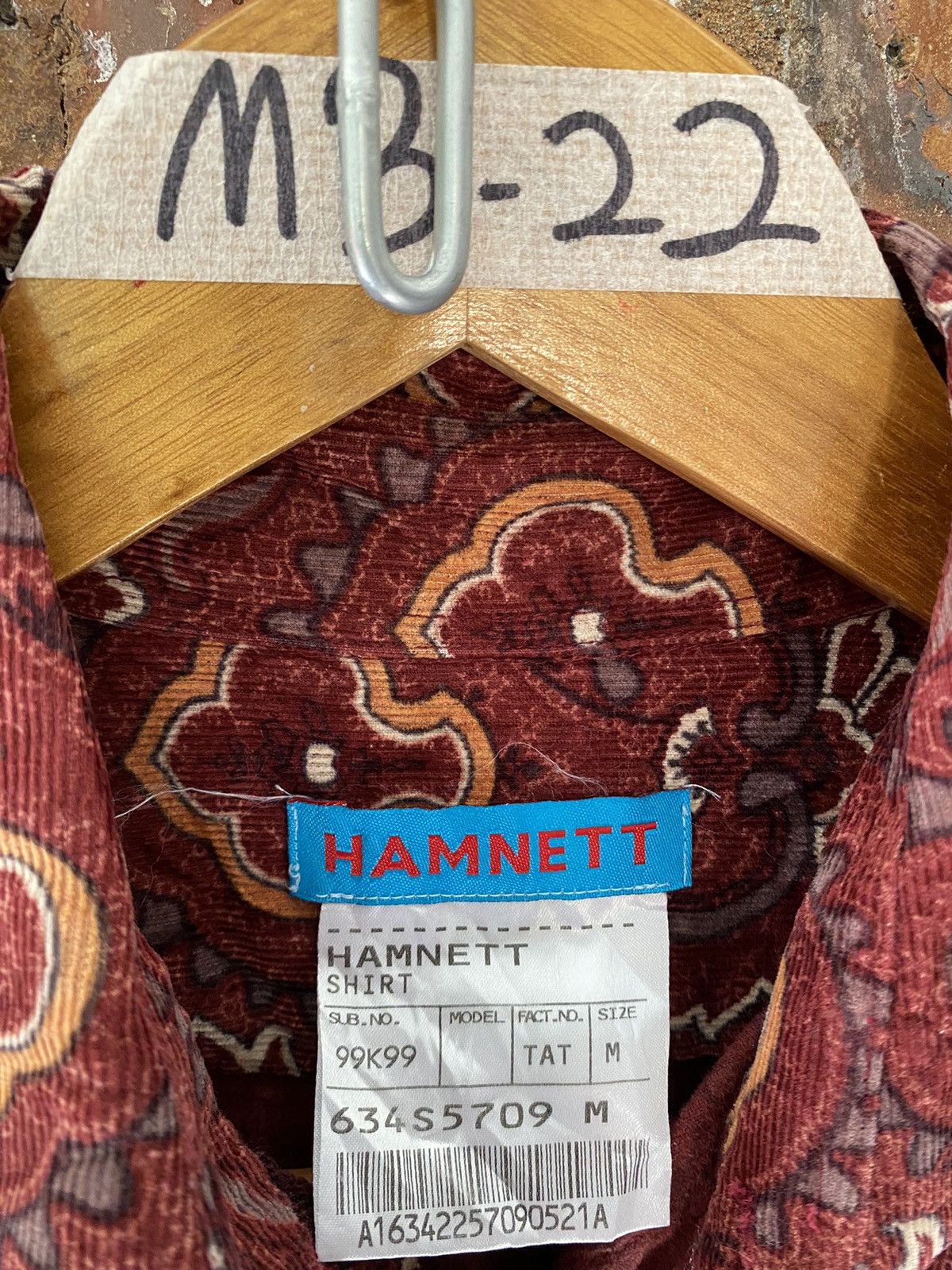 Katharine Hamnett London 2000s Tribal Paisley velour shirt Size US S / EU 44-46 / 1 - 9 Thumbnail